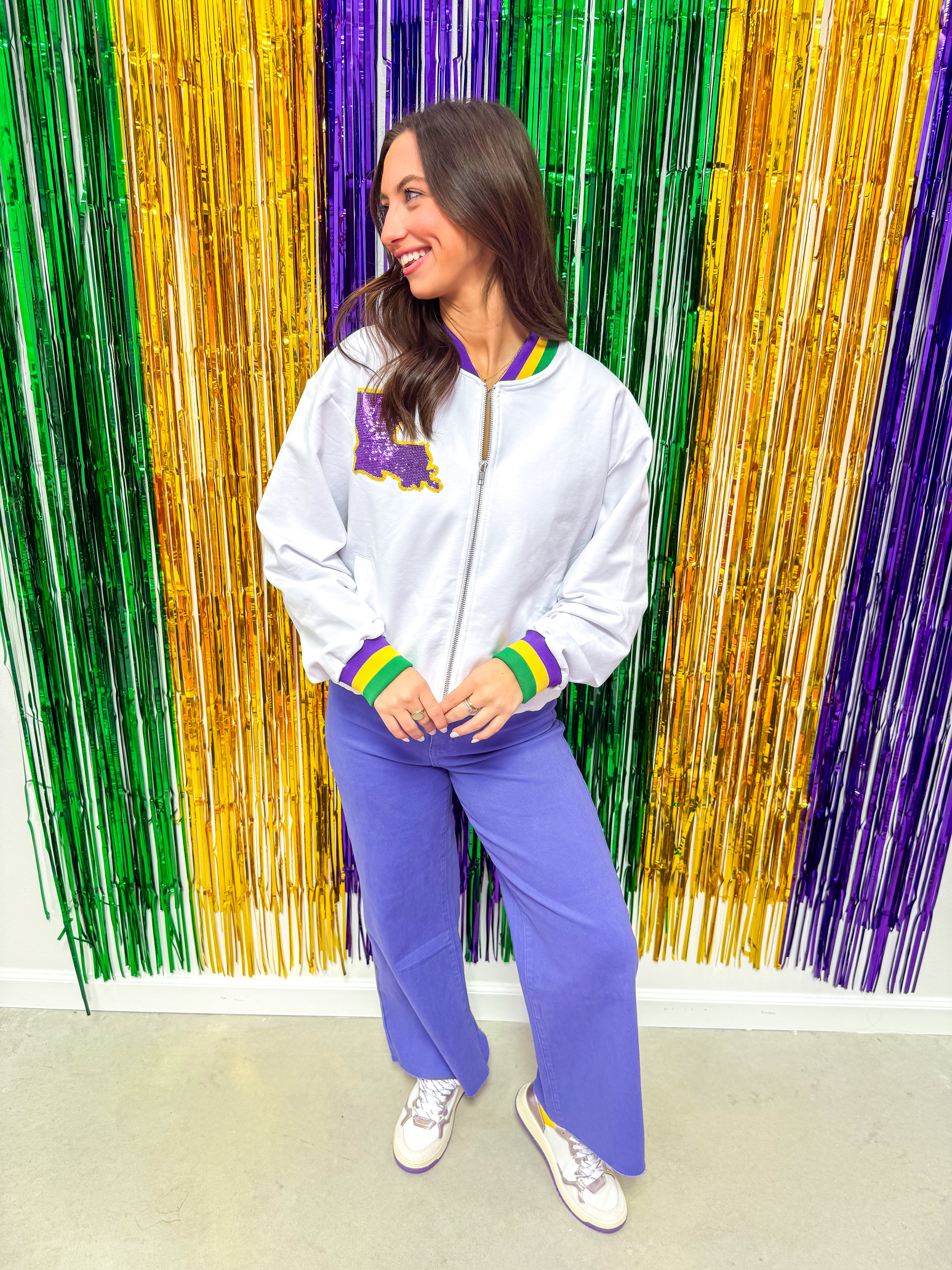 La Weezy Anna Sequin Bomber Jacket (preorder 1/15/26)