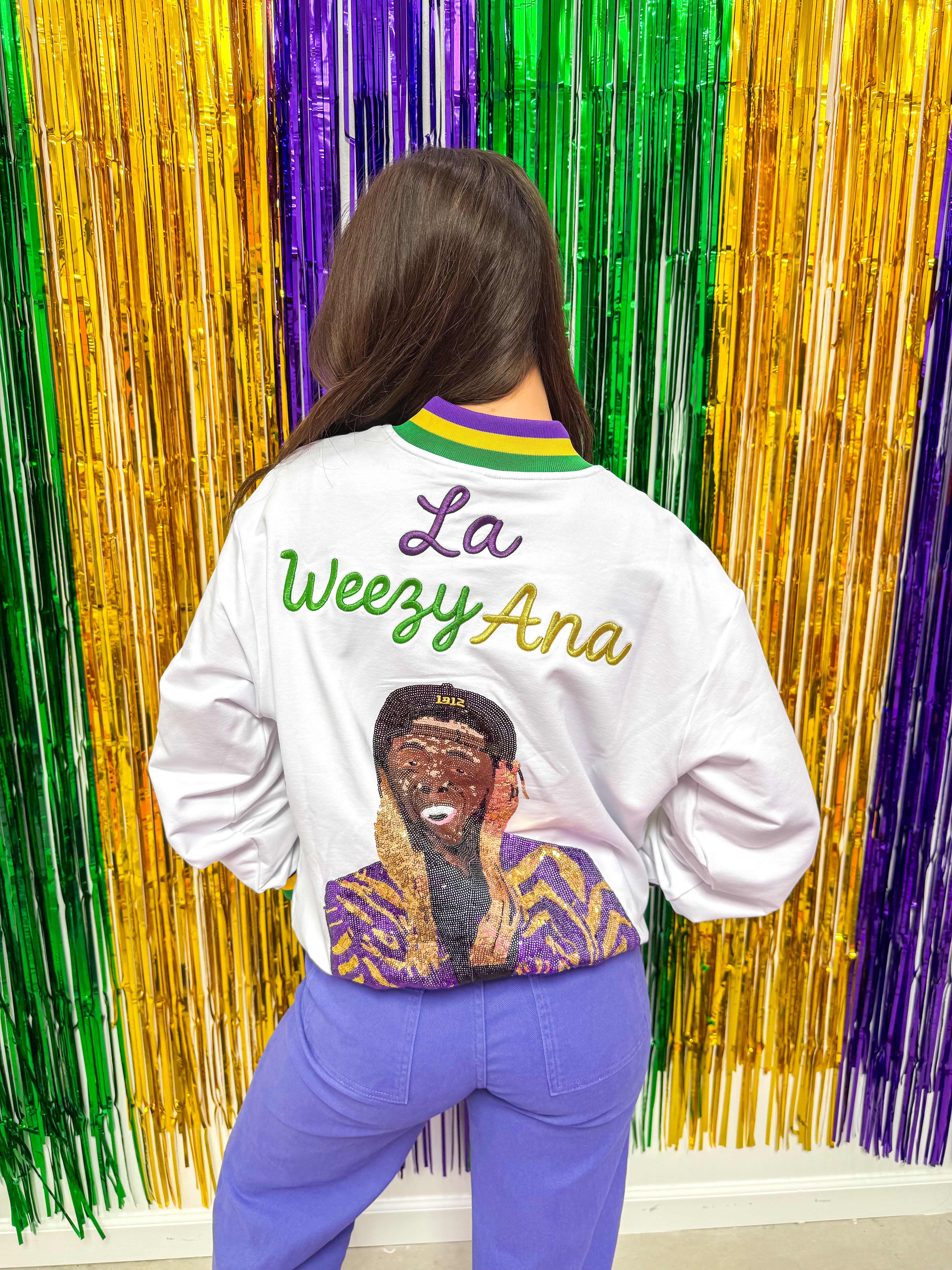 La Weezy Anna Sequin Bomber Jacket (preorder 1/15/26)