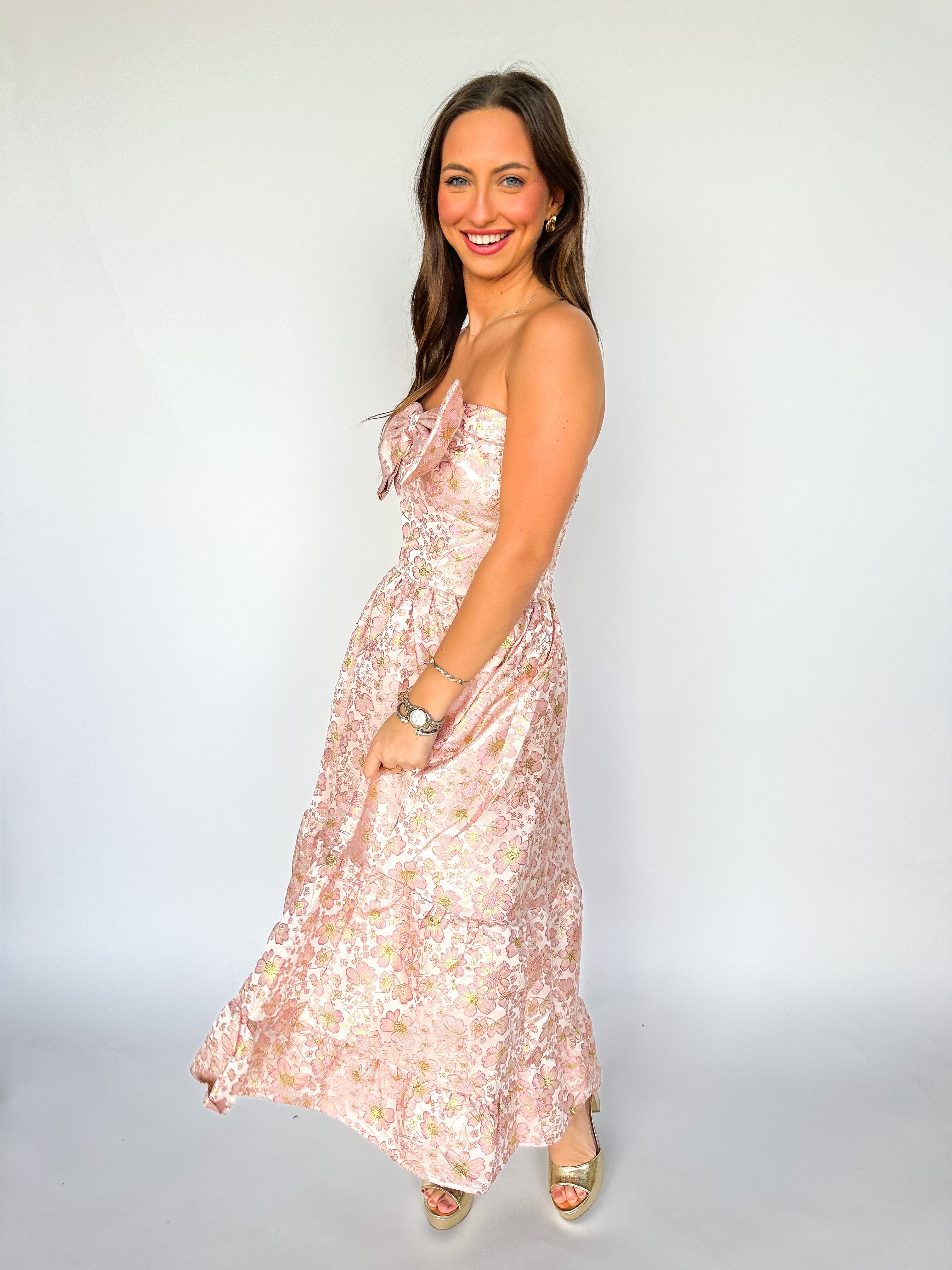 Savor The Season Blush Floral Midi