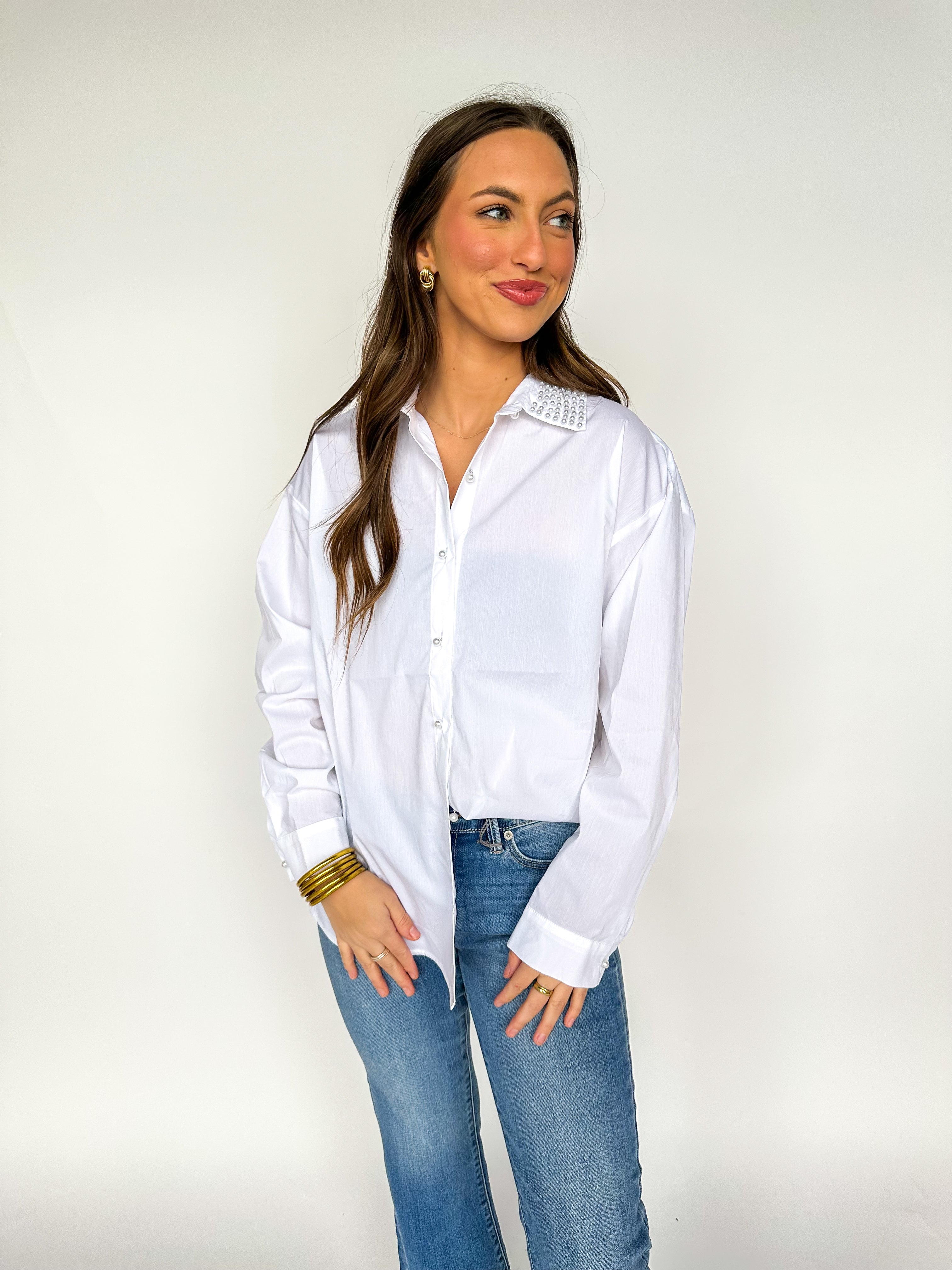 Torin Pearl Button Down Top