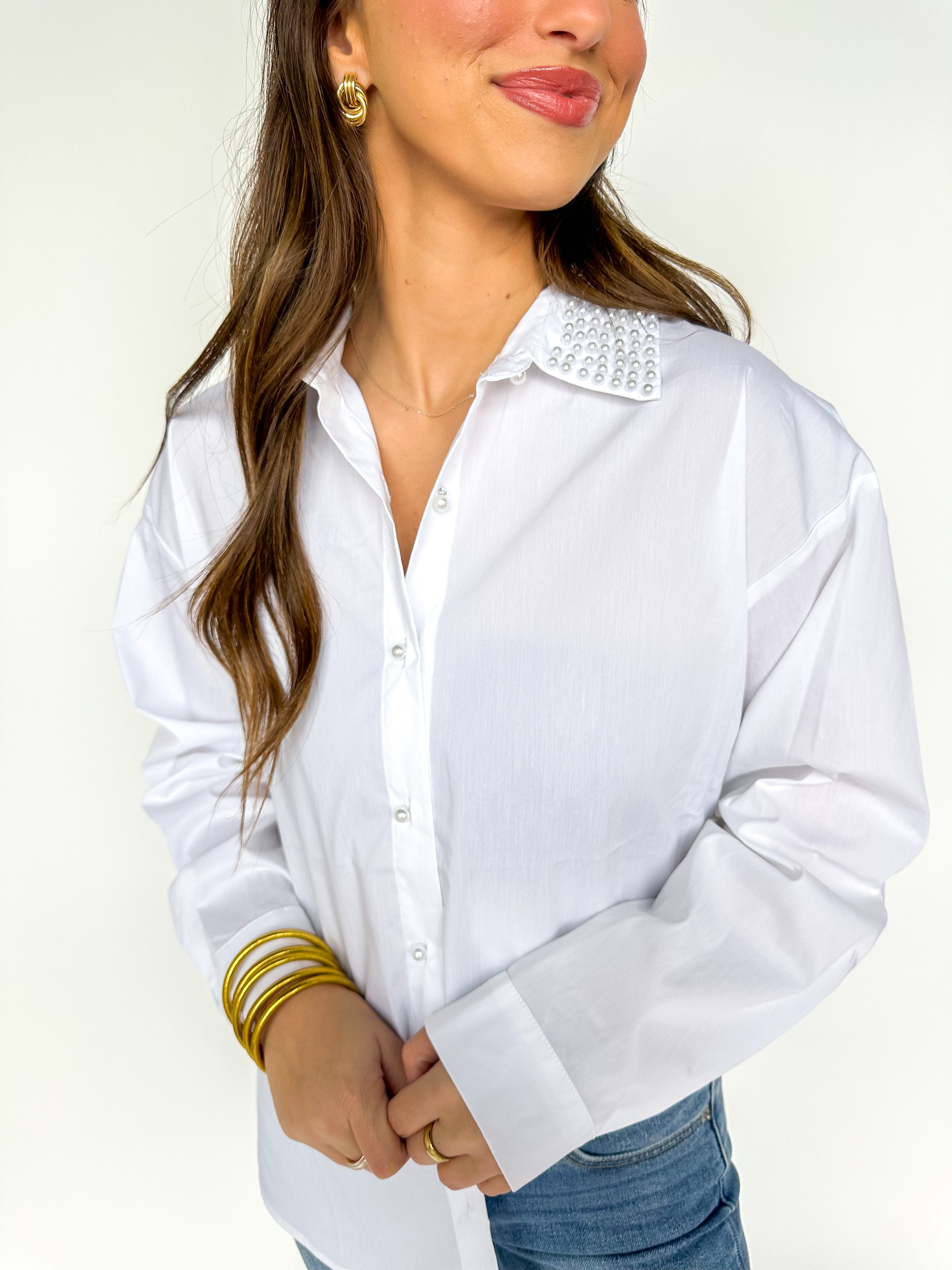 Torin Pearl Button Down Top