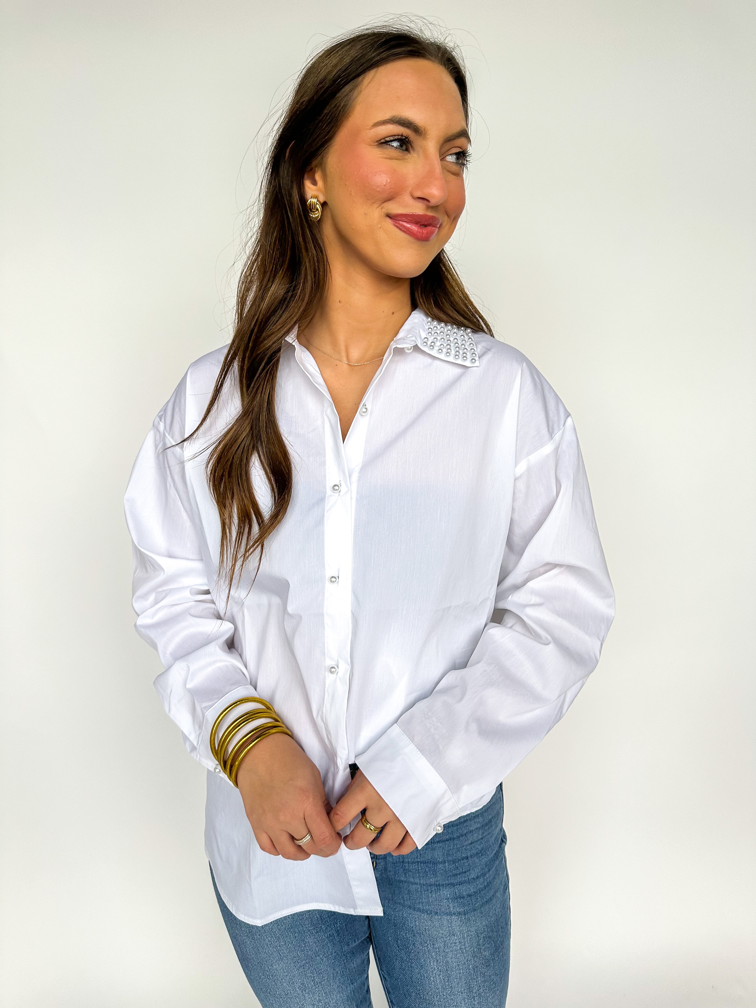 Torin Pearl Button Down Top