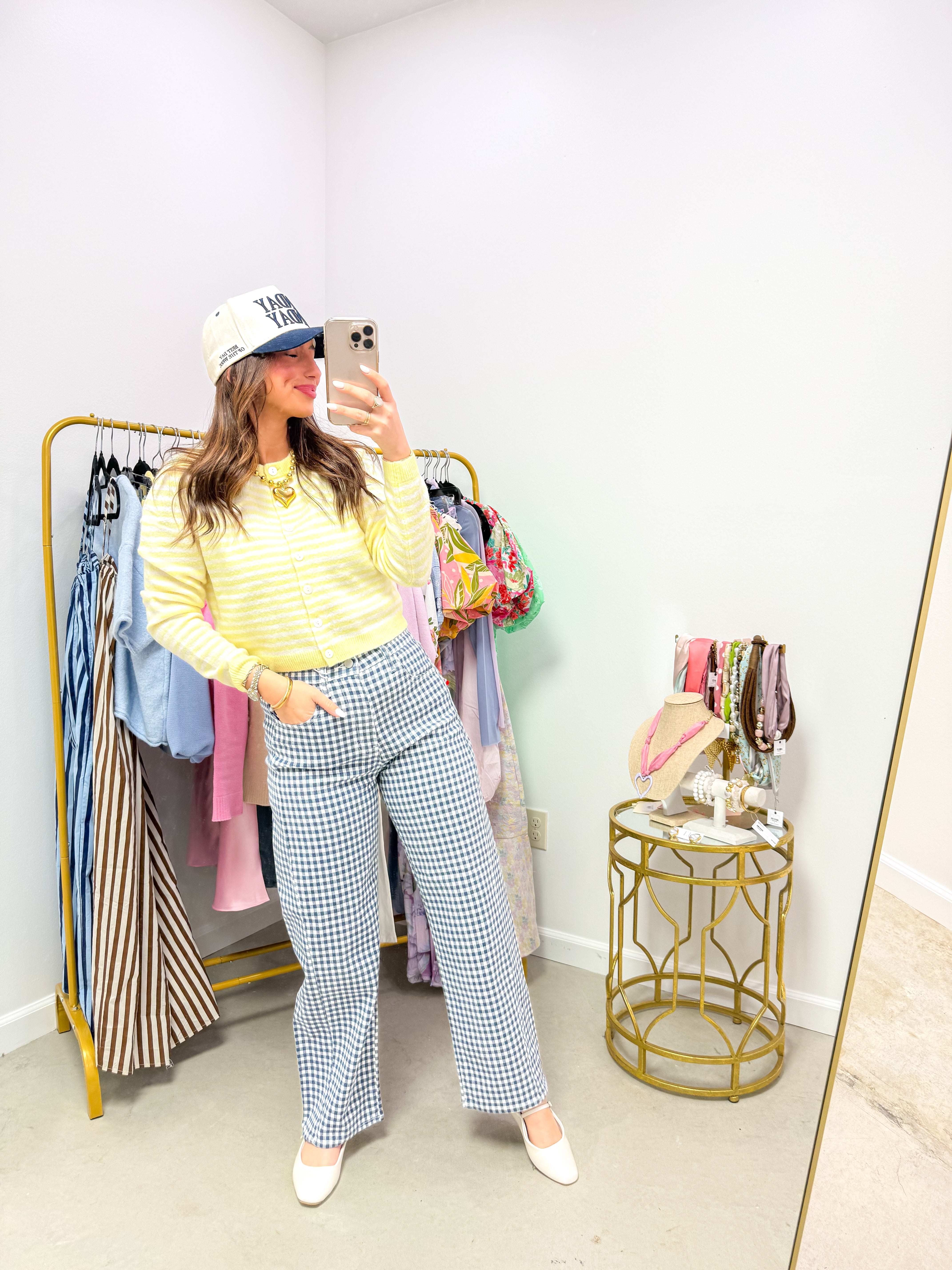 Julie Butter Cream Striped Cardigan