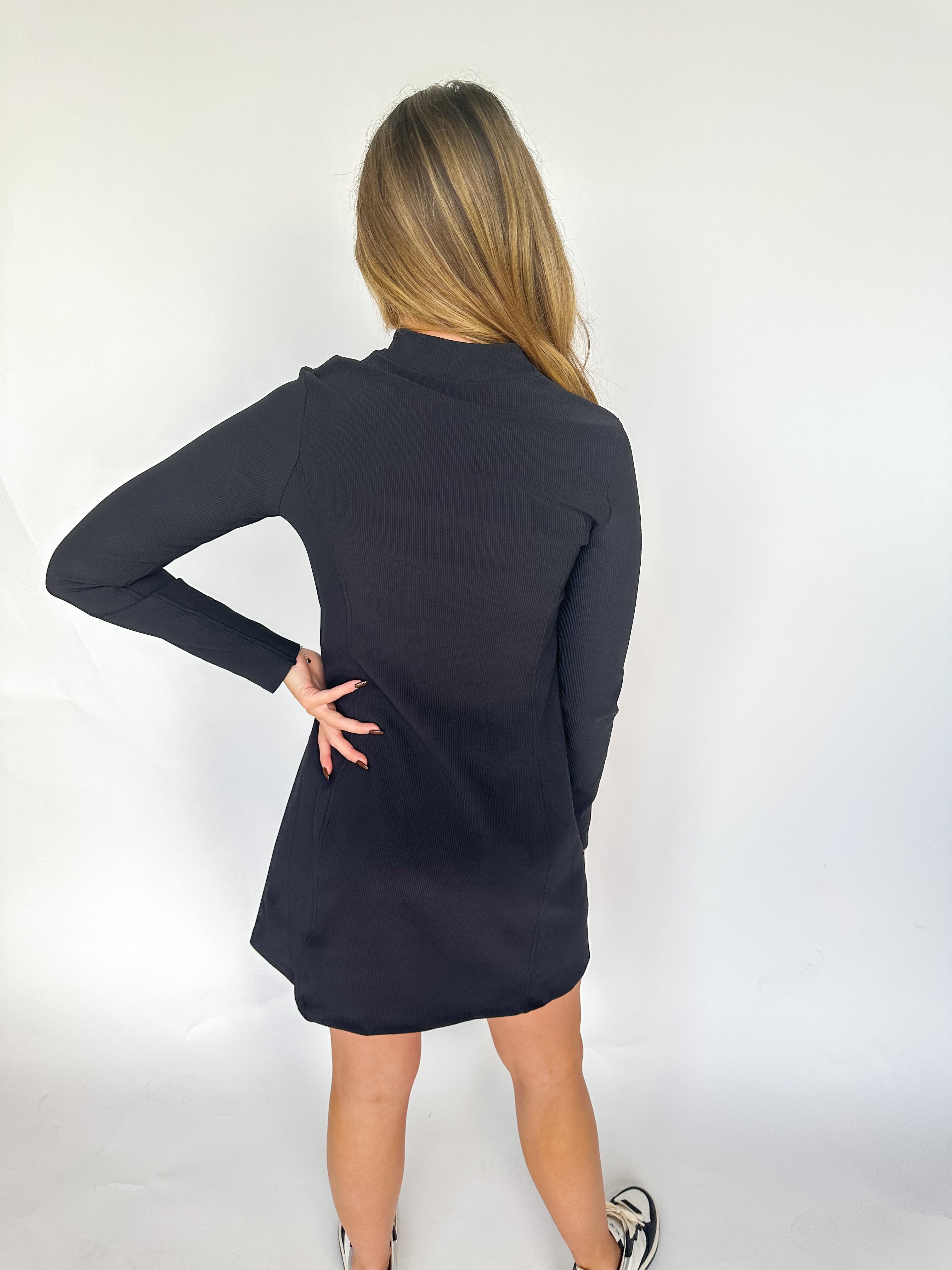 Spanx Black Ribbed Dress