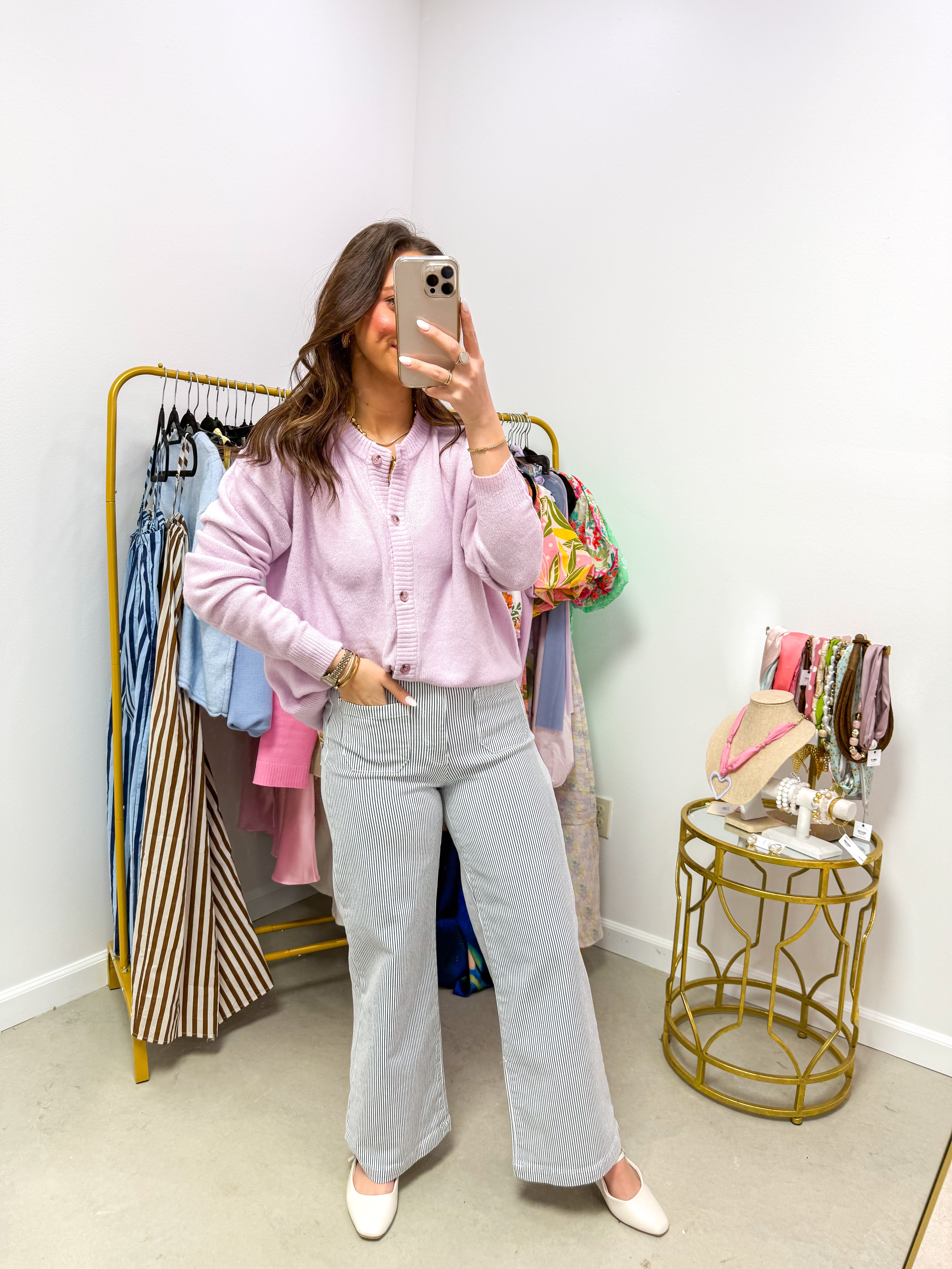 Gillian Lavender Oversized Knit Cardigan