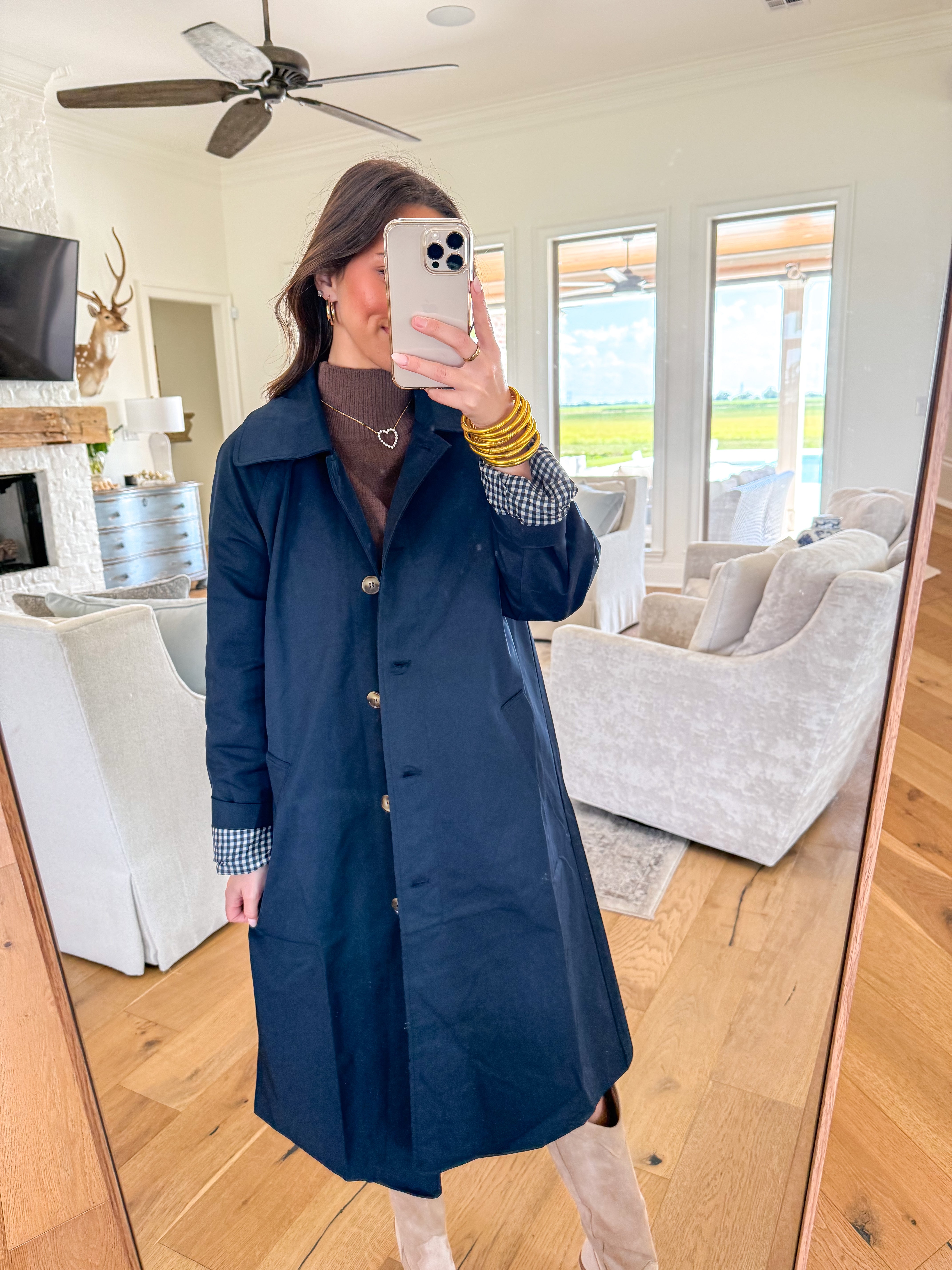 Harper Navy Rain Peacoat