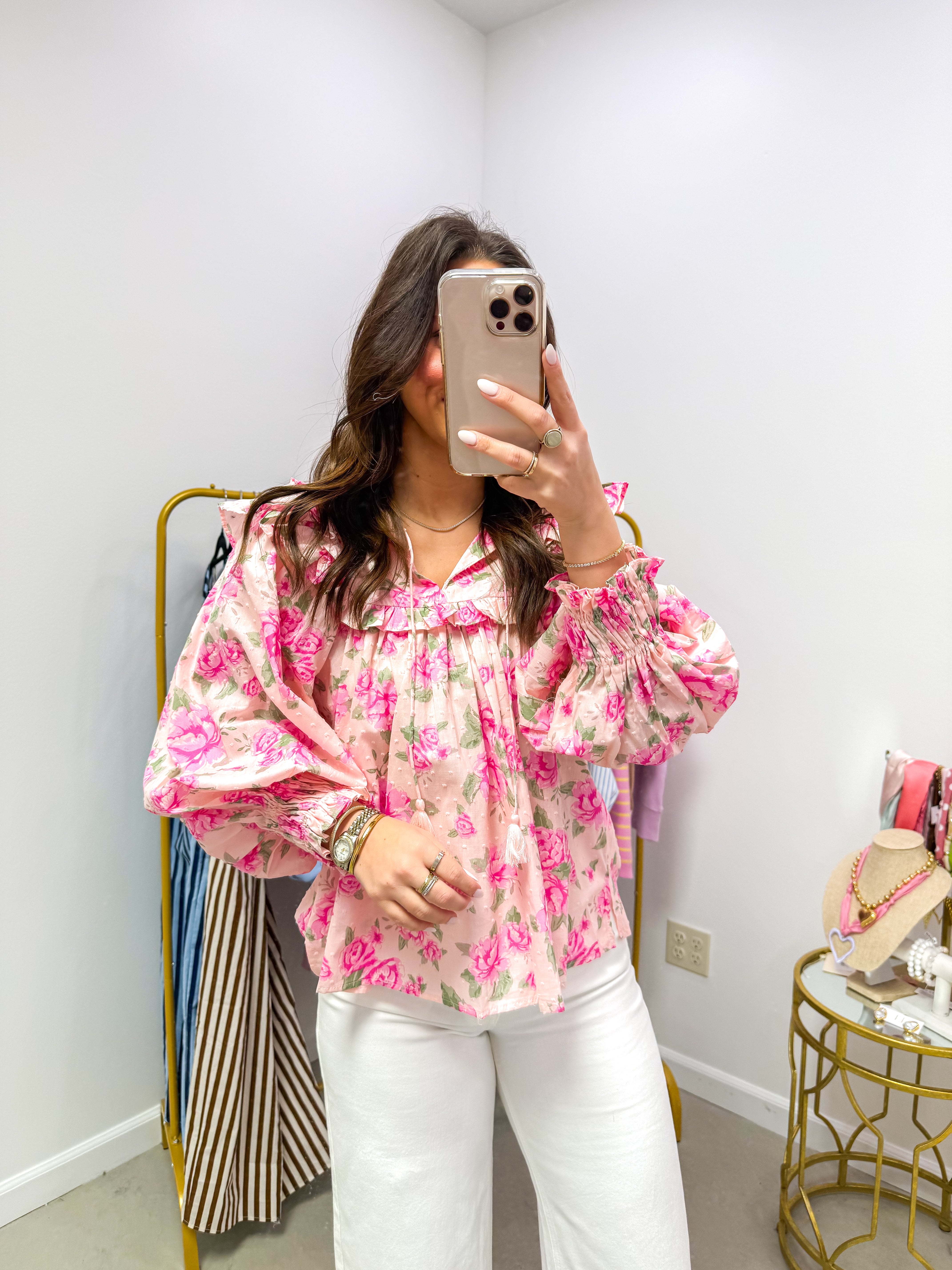 Alivia Floral Ruffle Blouse