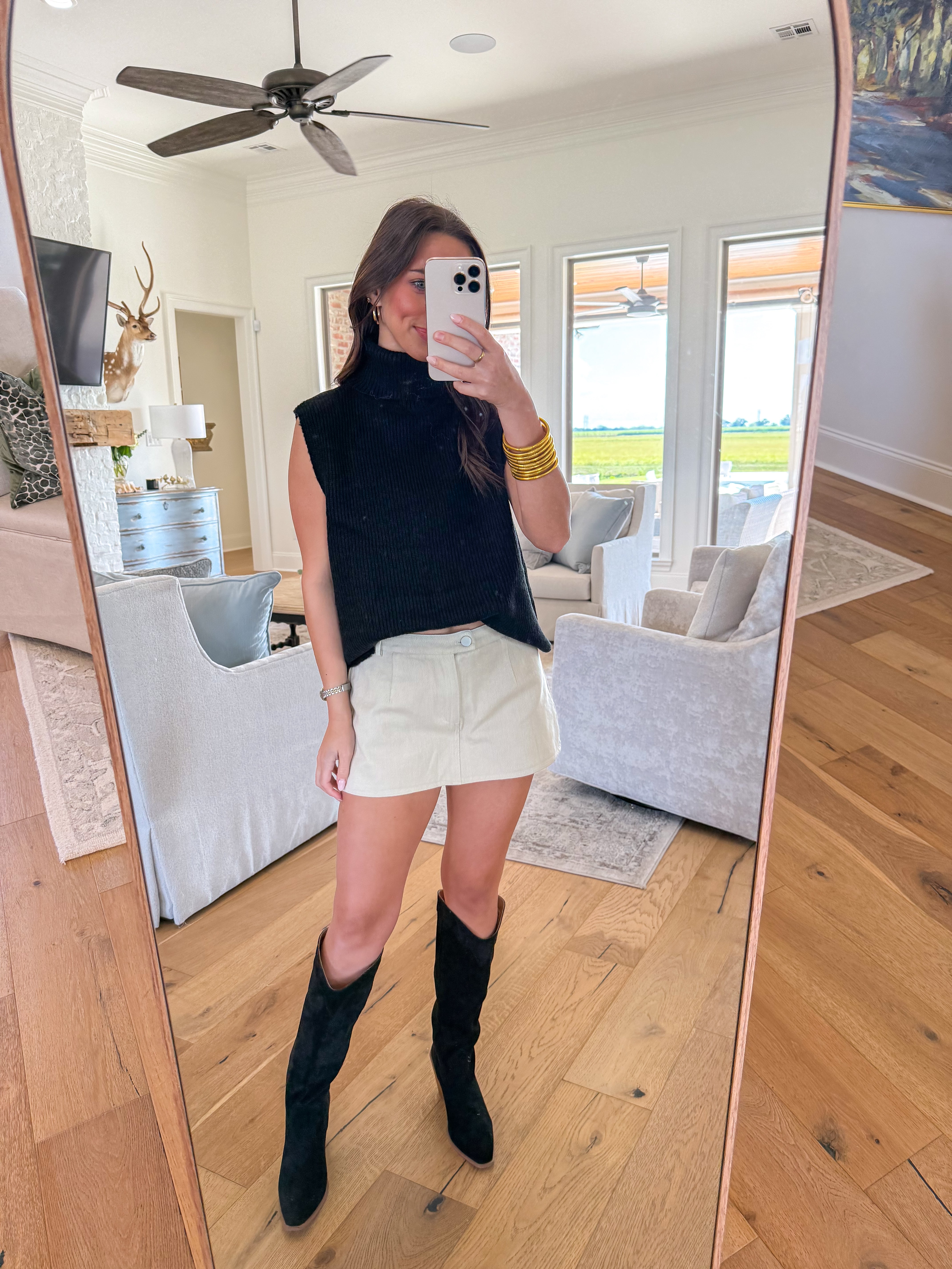 Fiora Sweater Tank Black