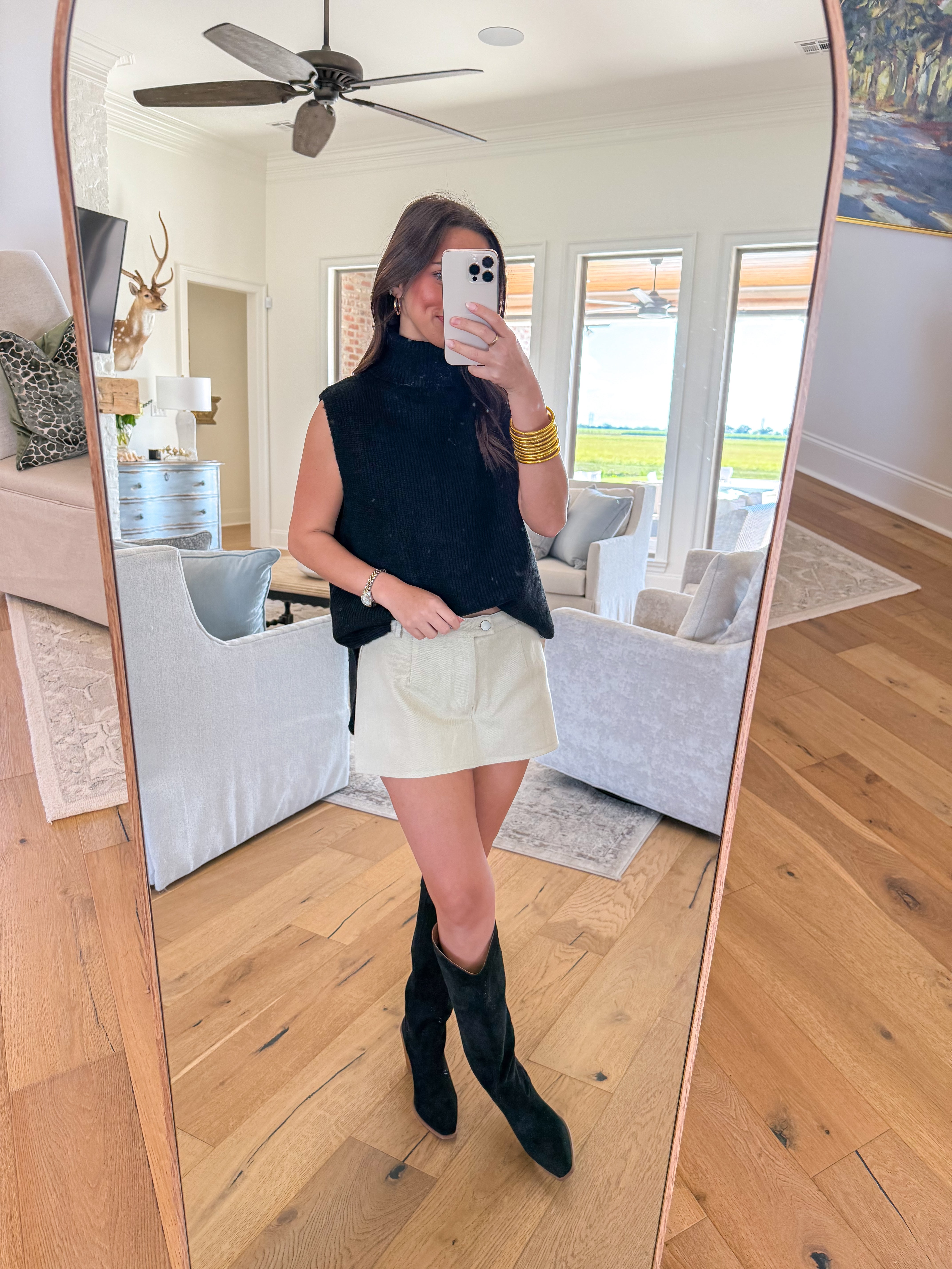 Fiora Sweater Tank Black