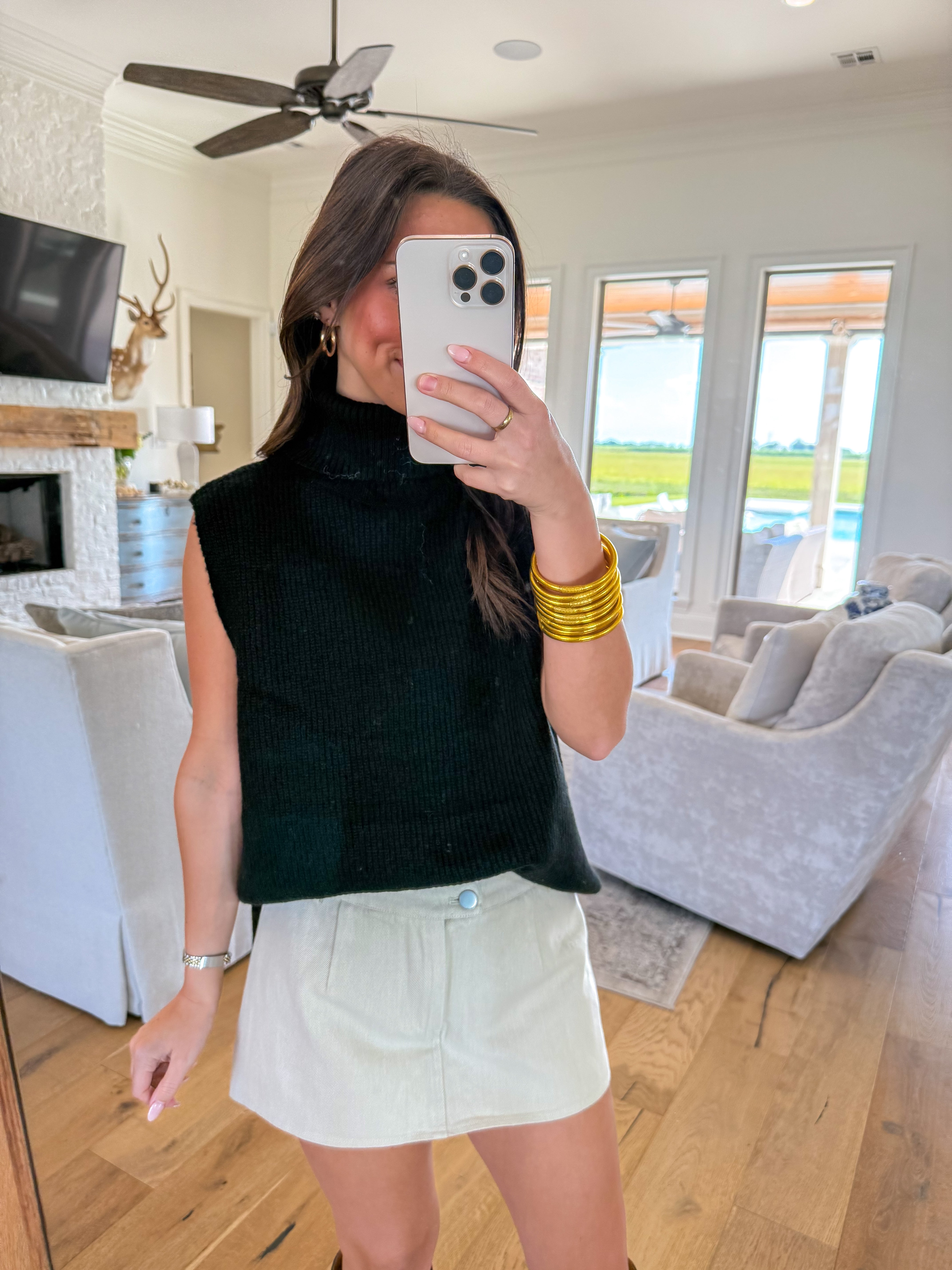 Fiora Sweater Tank Black