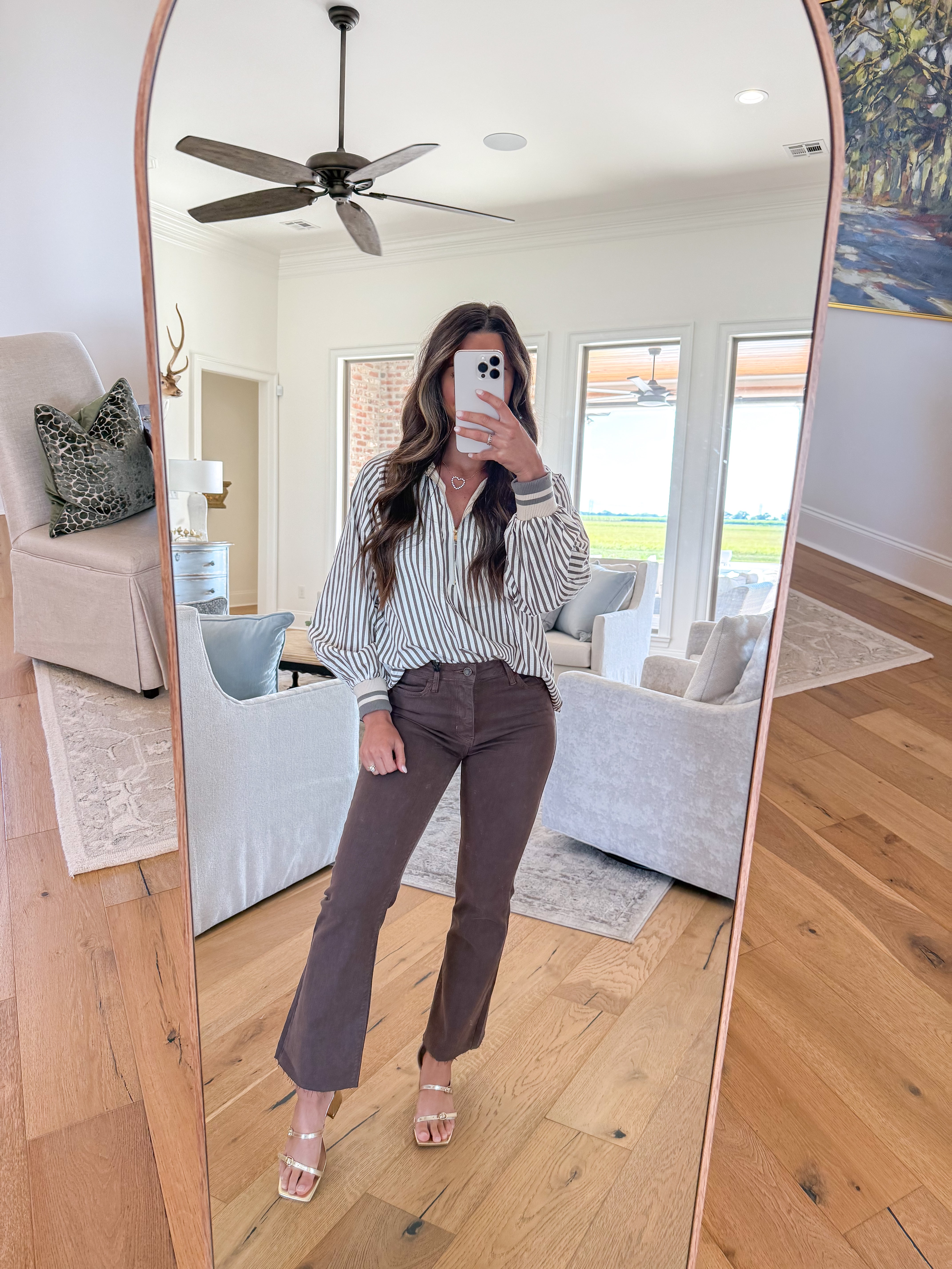 Vintage Brown HR Tonal Crop Flare