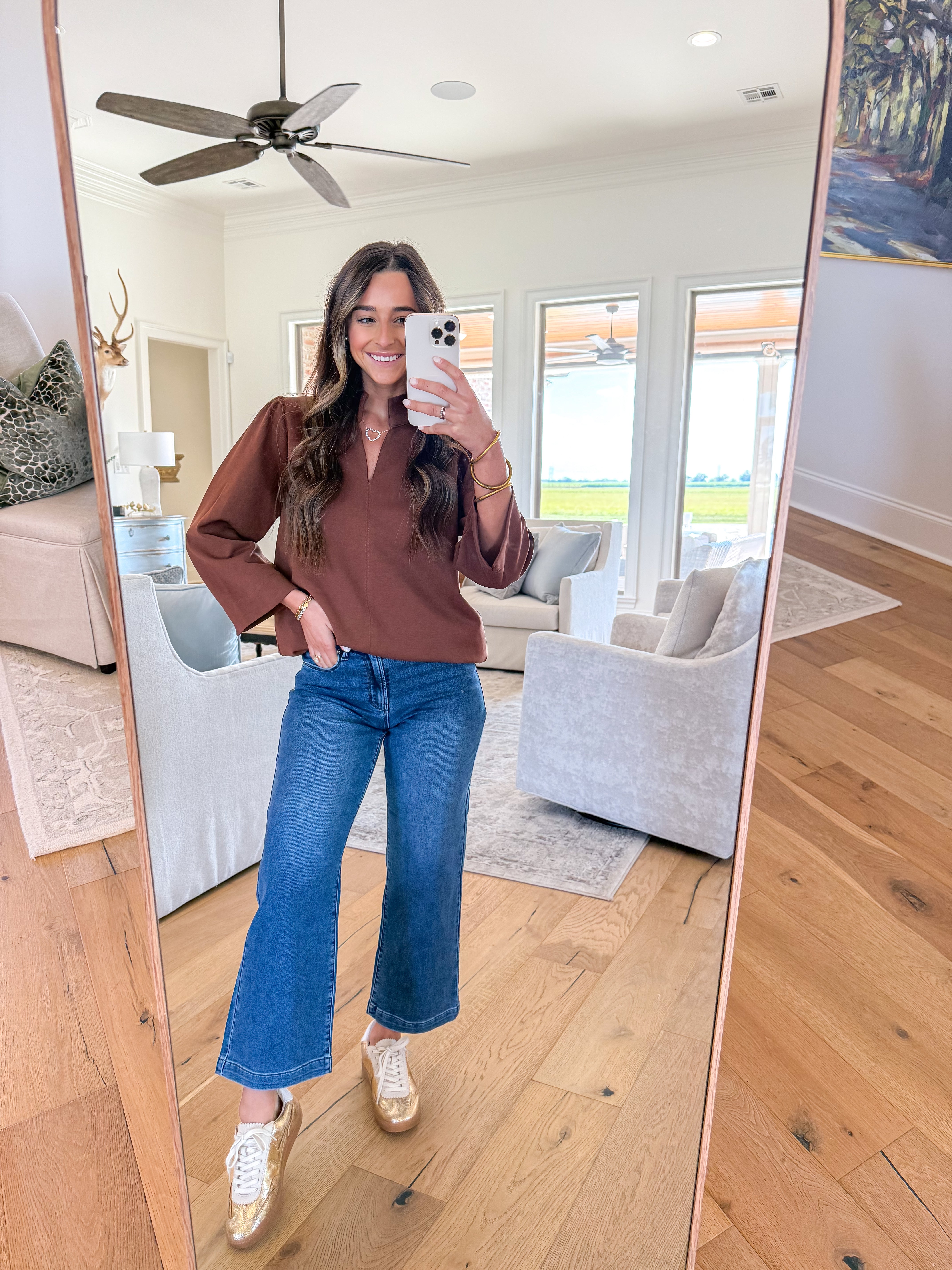 Ellery Brown Collared Top