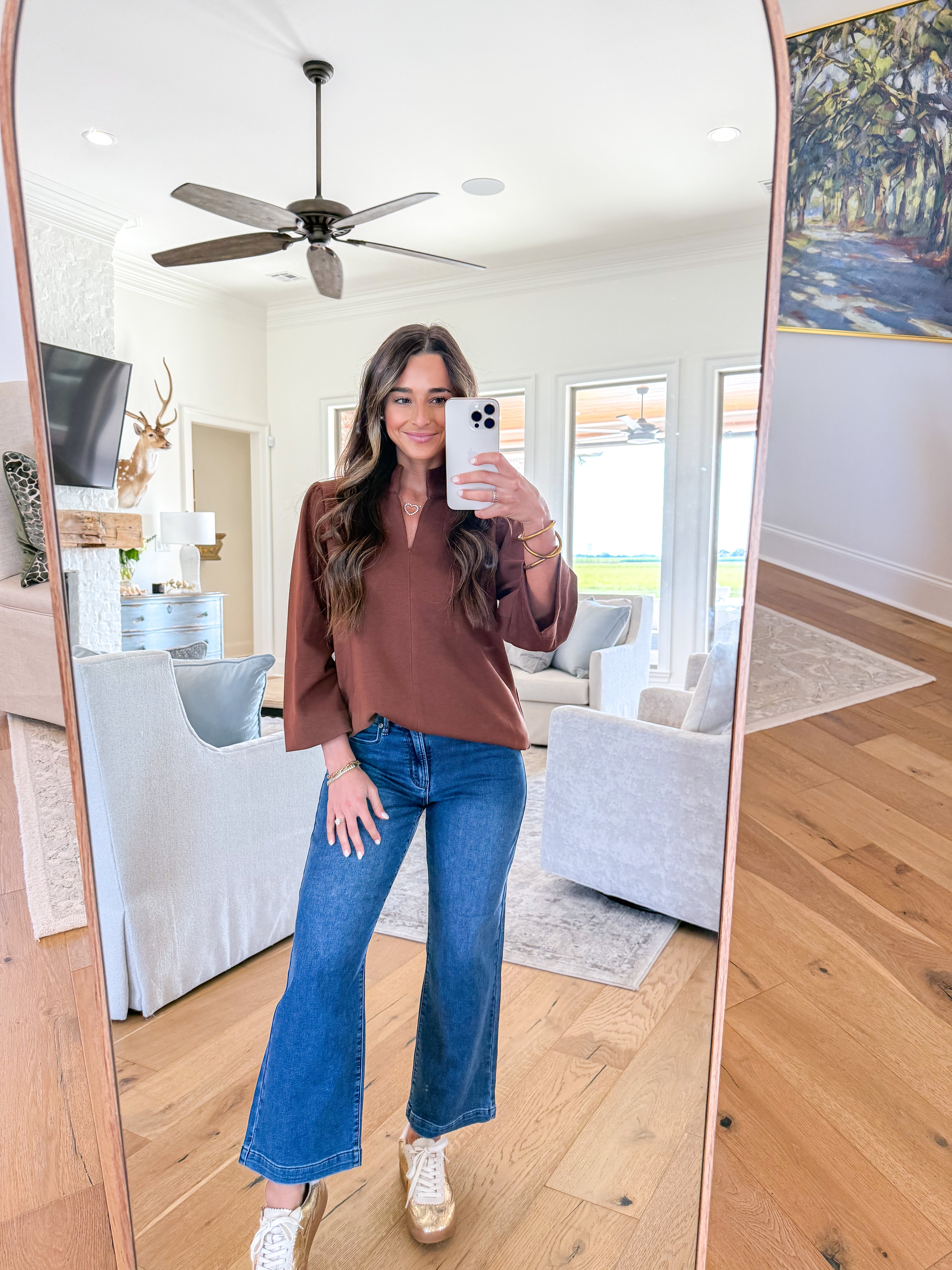 Ellery Brown Collared Top