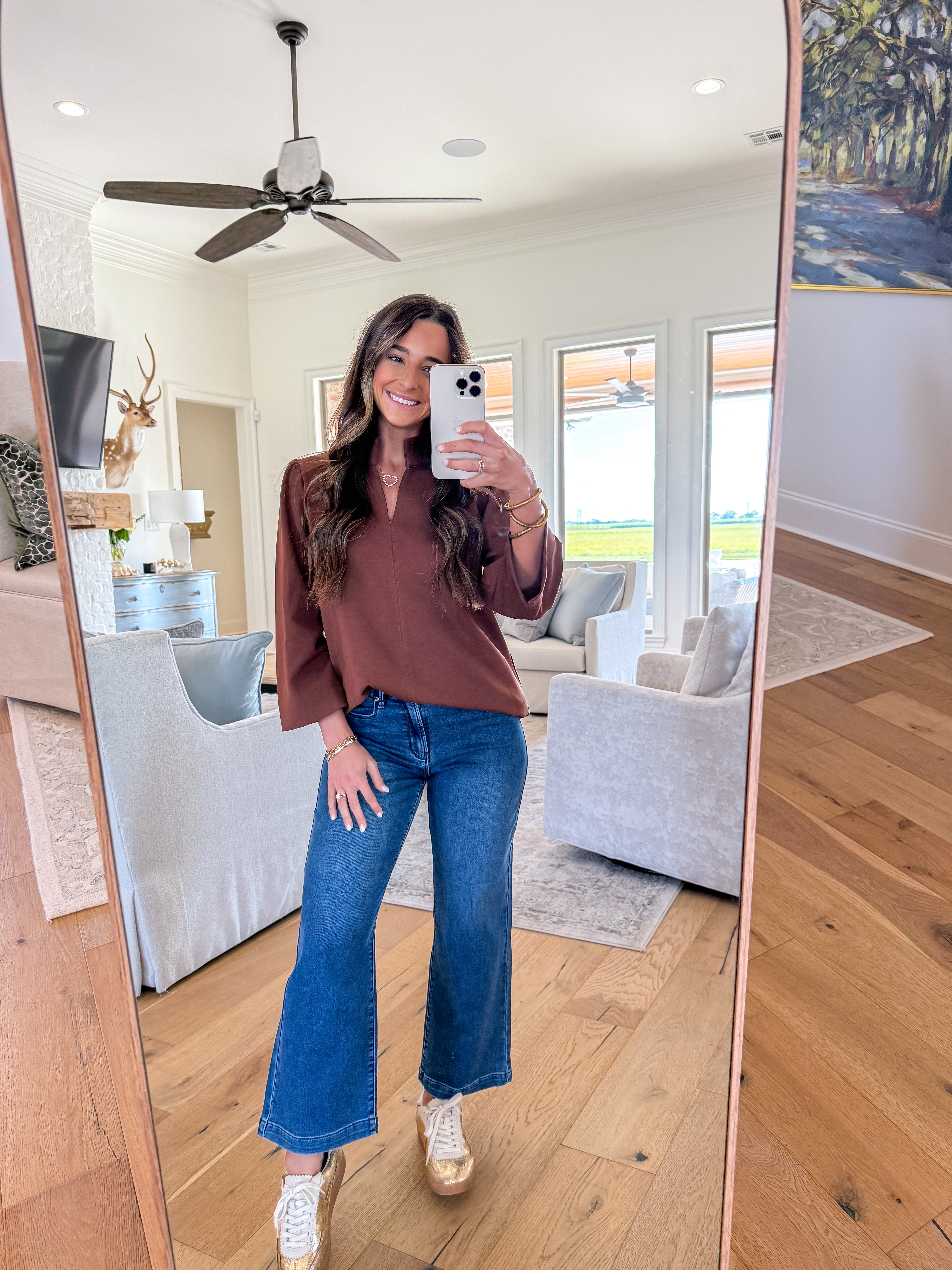 Ellery Brown Collared Top