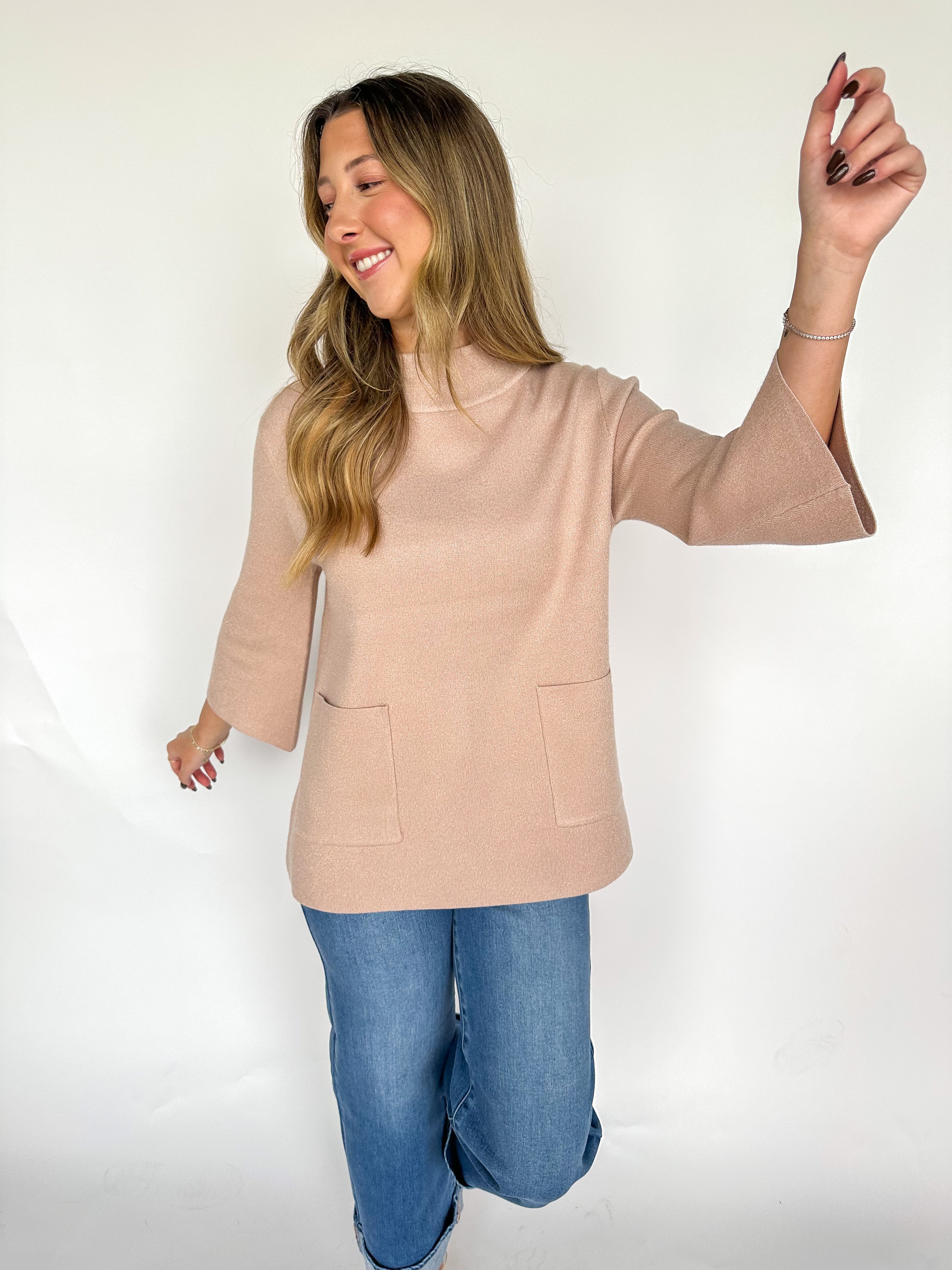 Sleek Chic Rose Gold Sweater