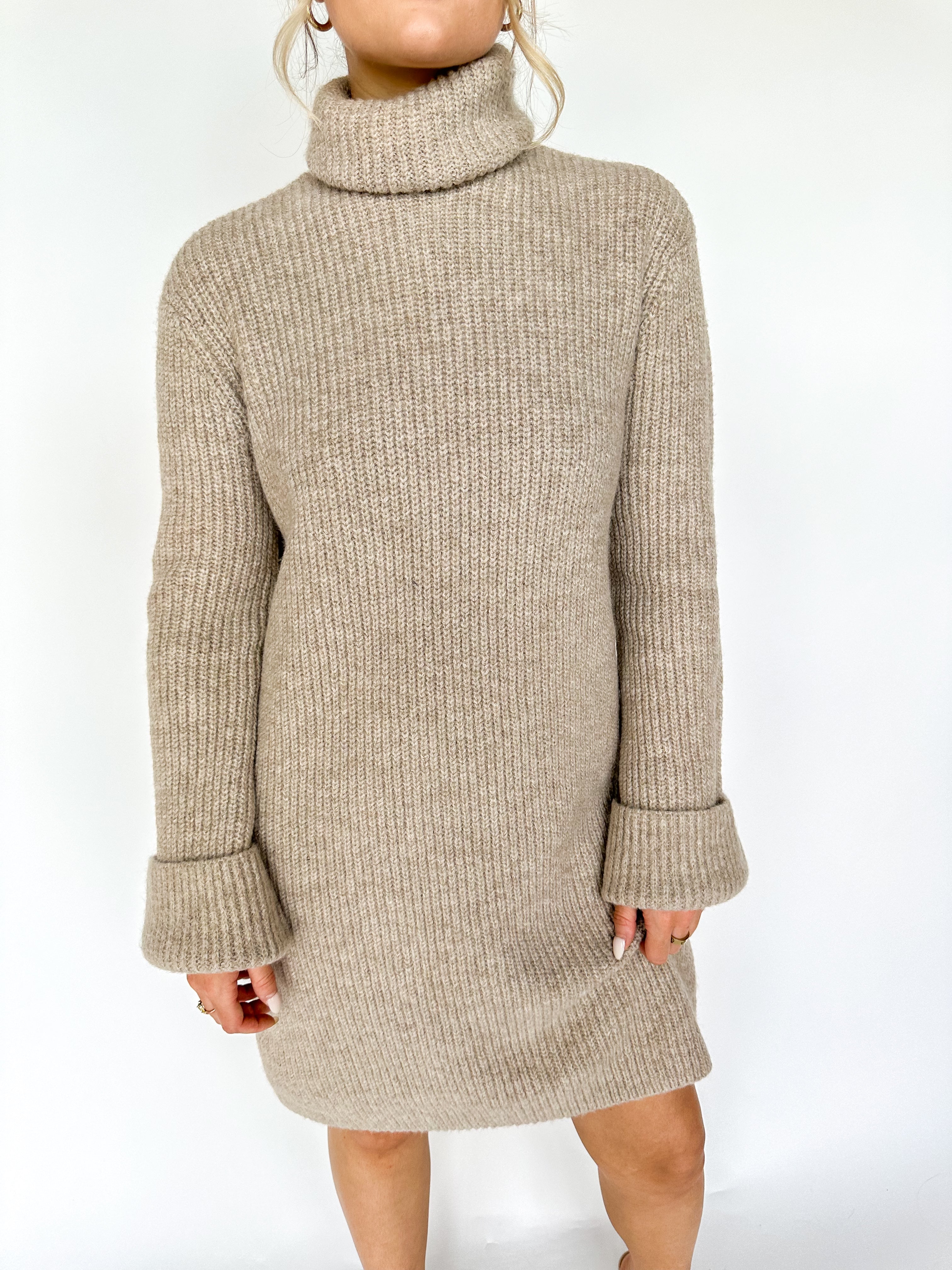 Abbie Sweater Dress Oatmeal