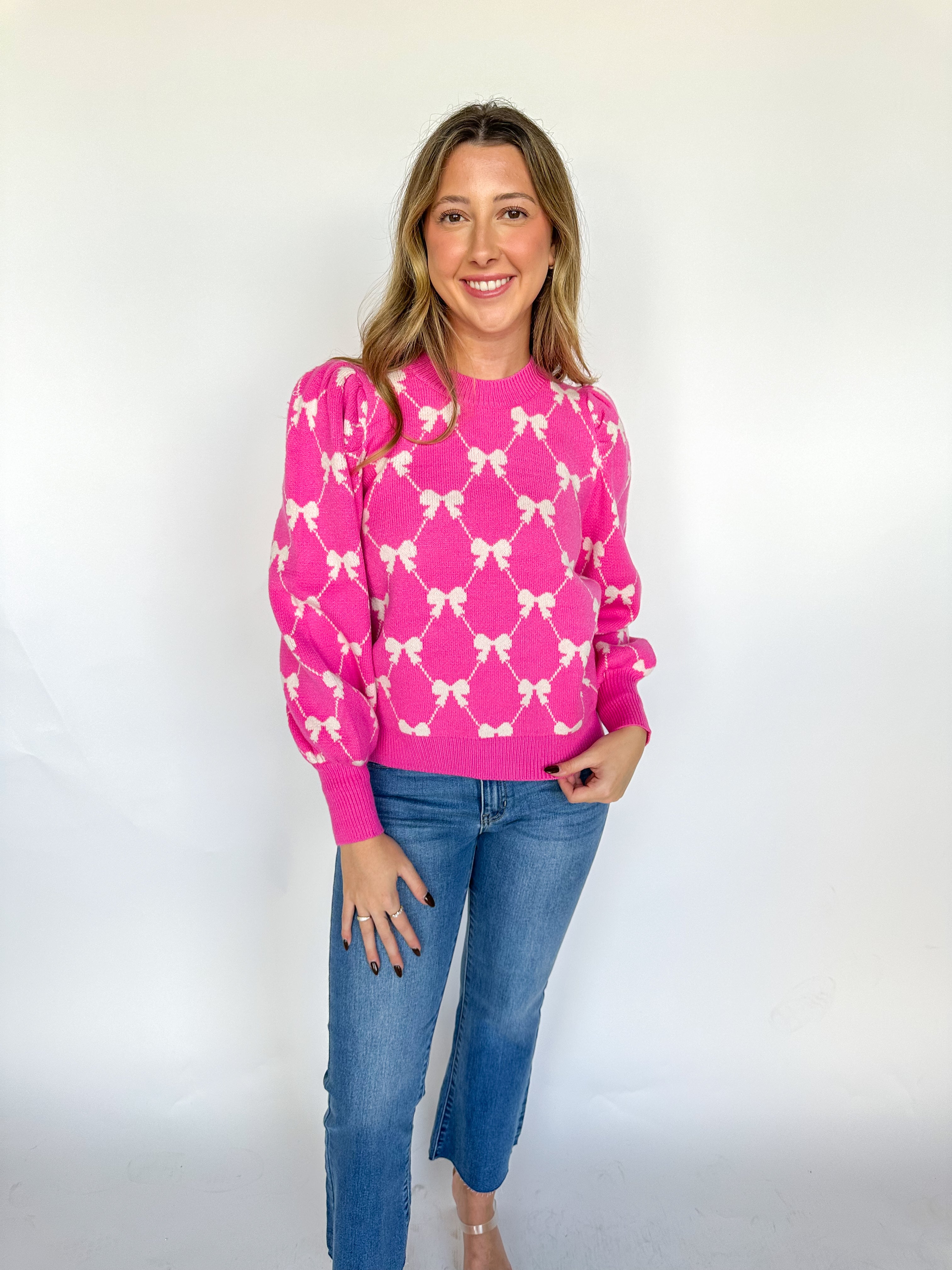 Bowtique Pink Sweater