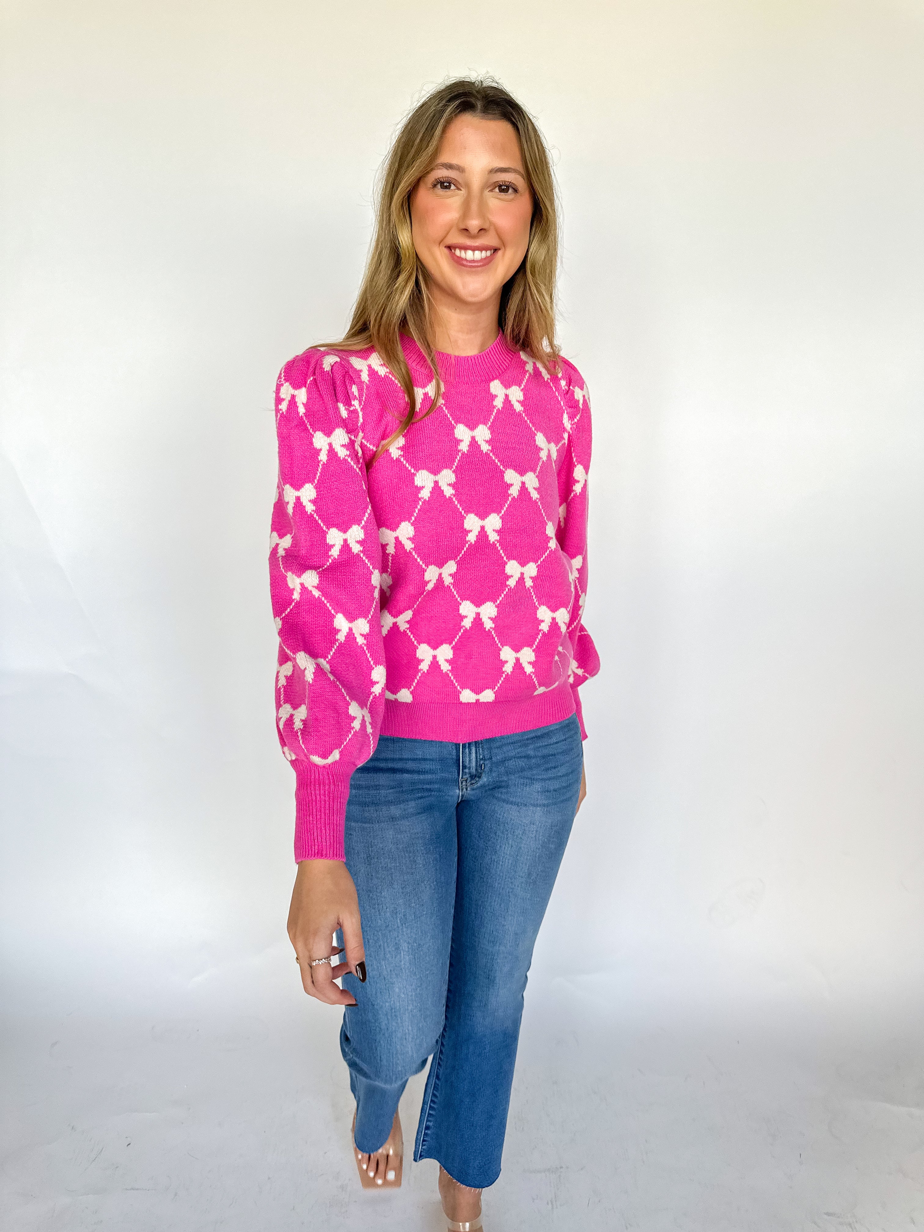 Bowtique Pink Sweater