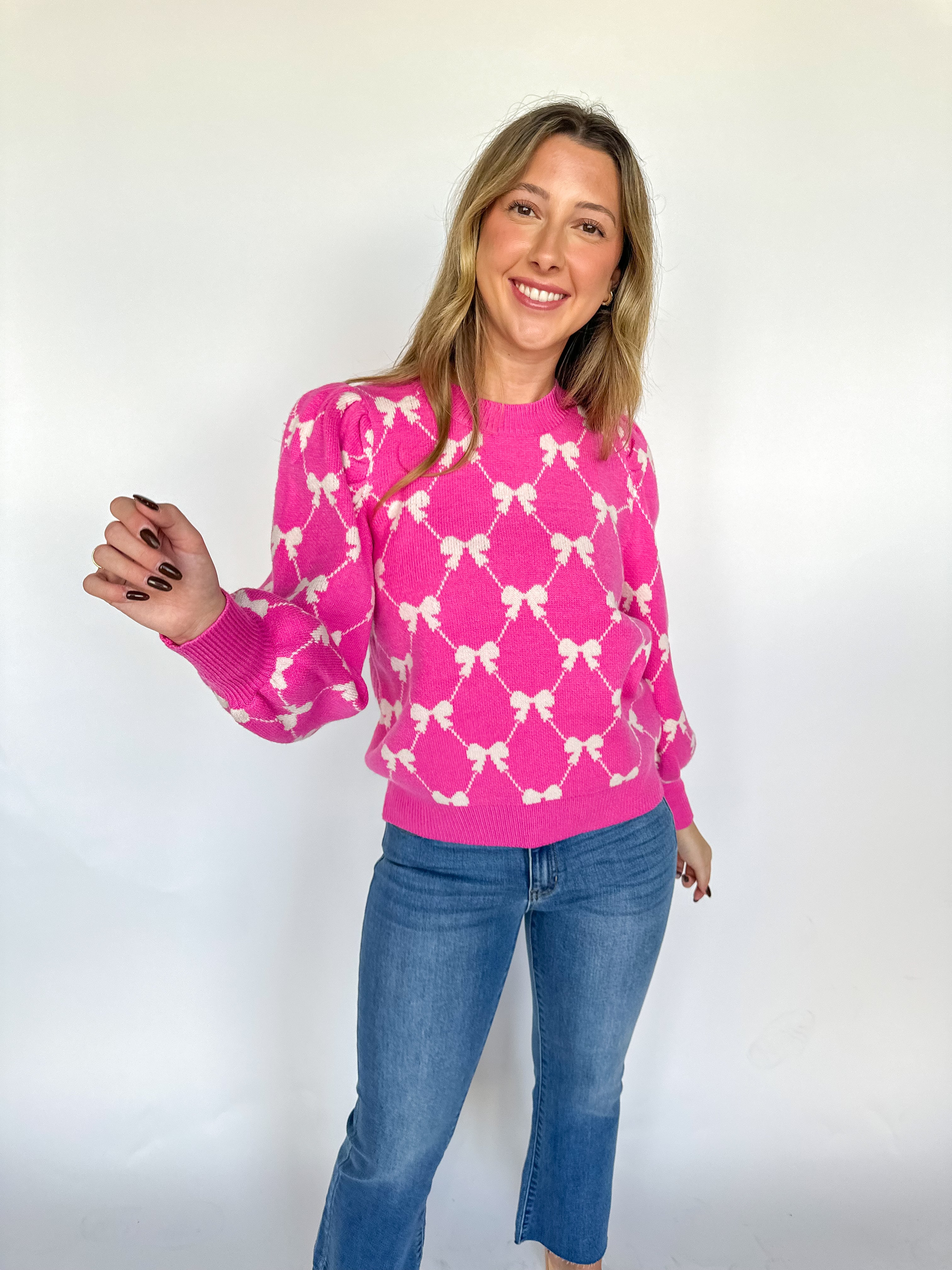 Bowtique Pink Sweater