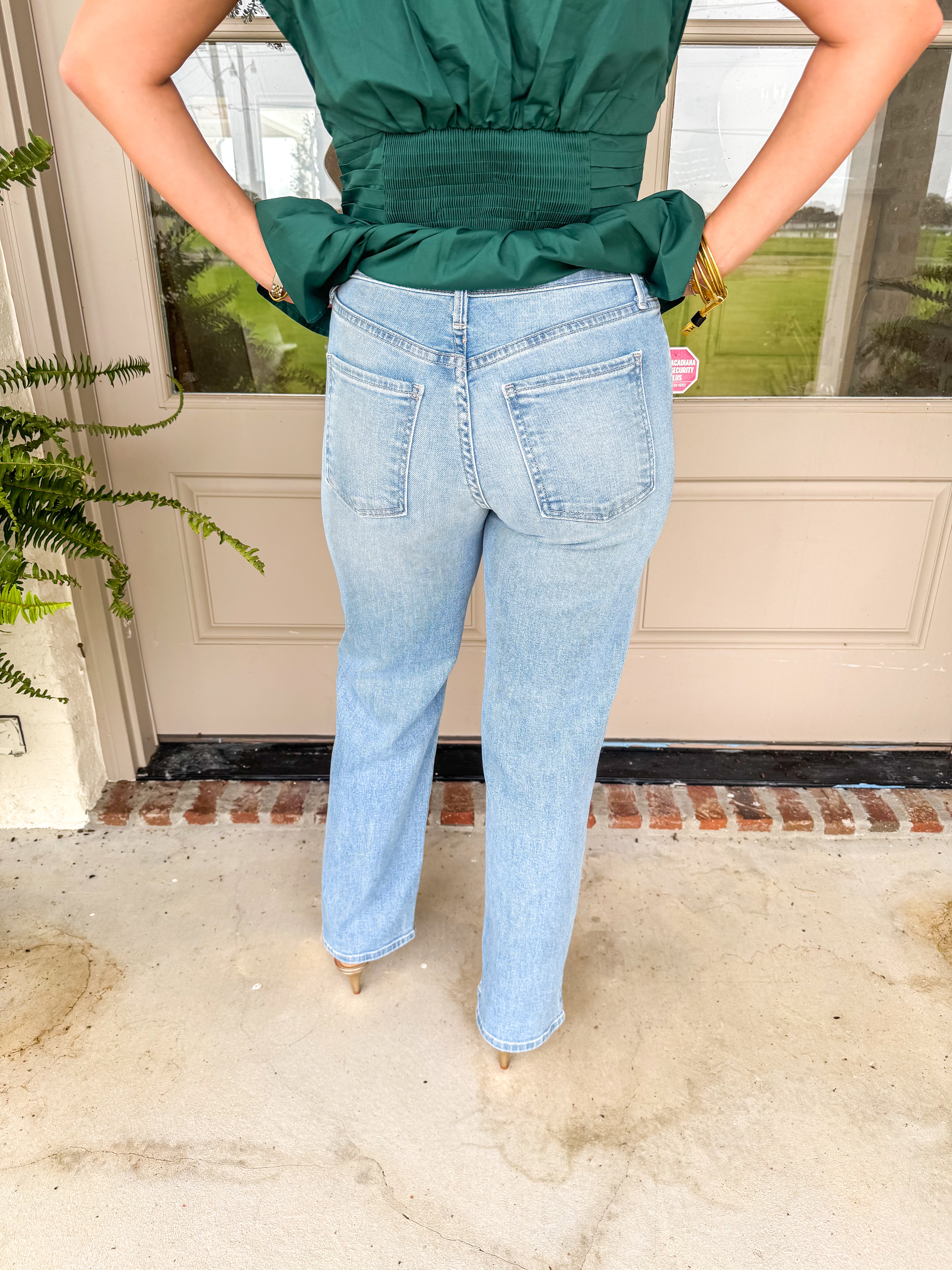 Light Wash Stretchy Straight Denim