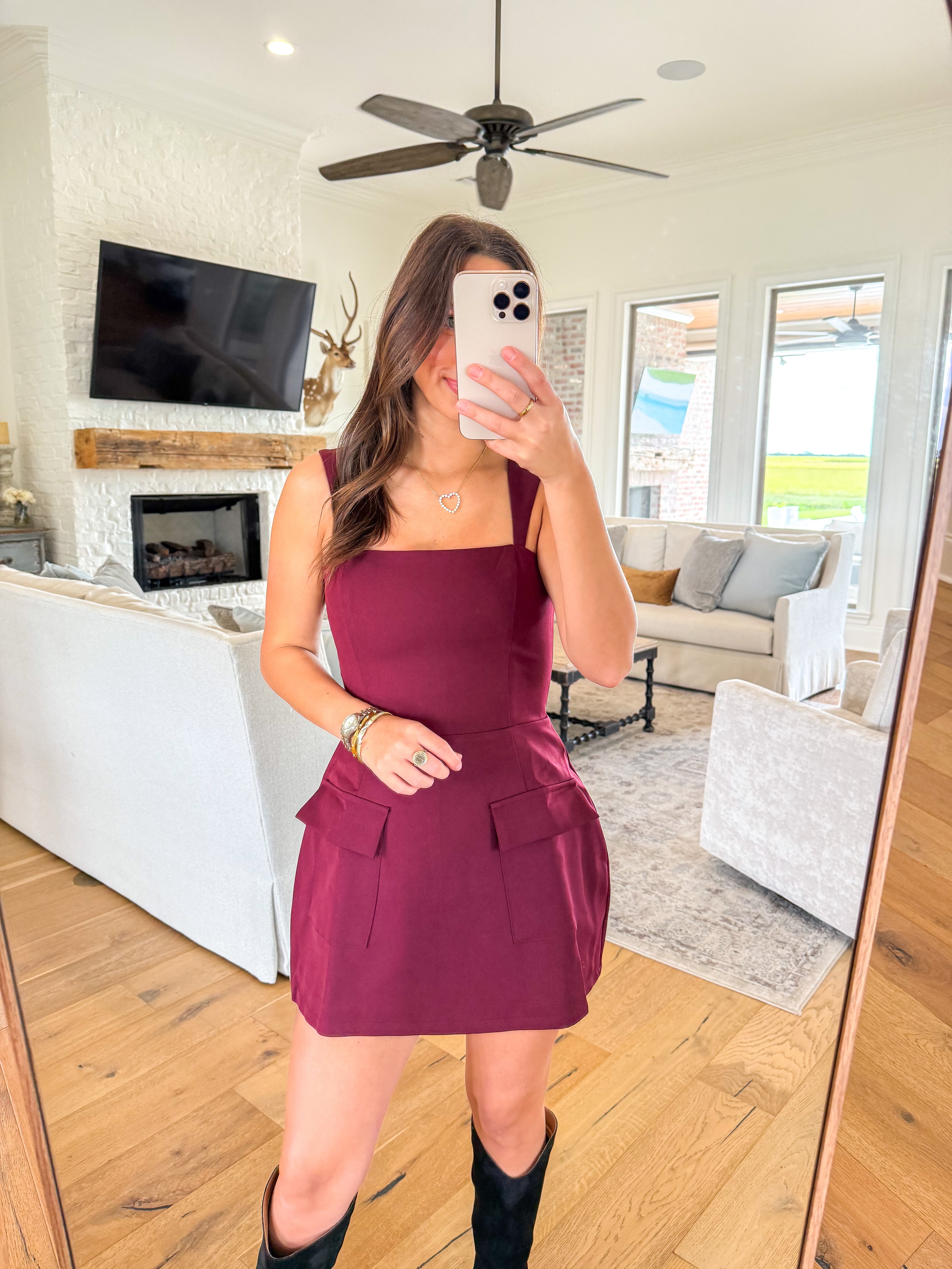 Delaney Burgundy Romper
