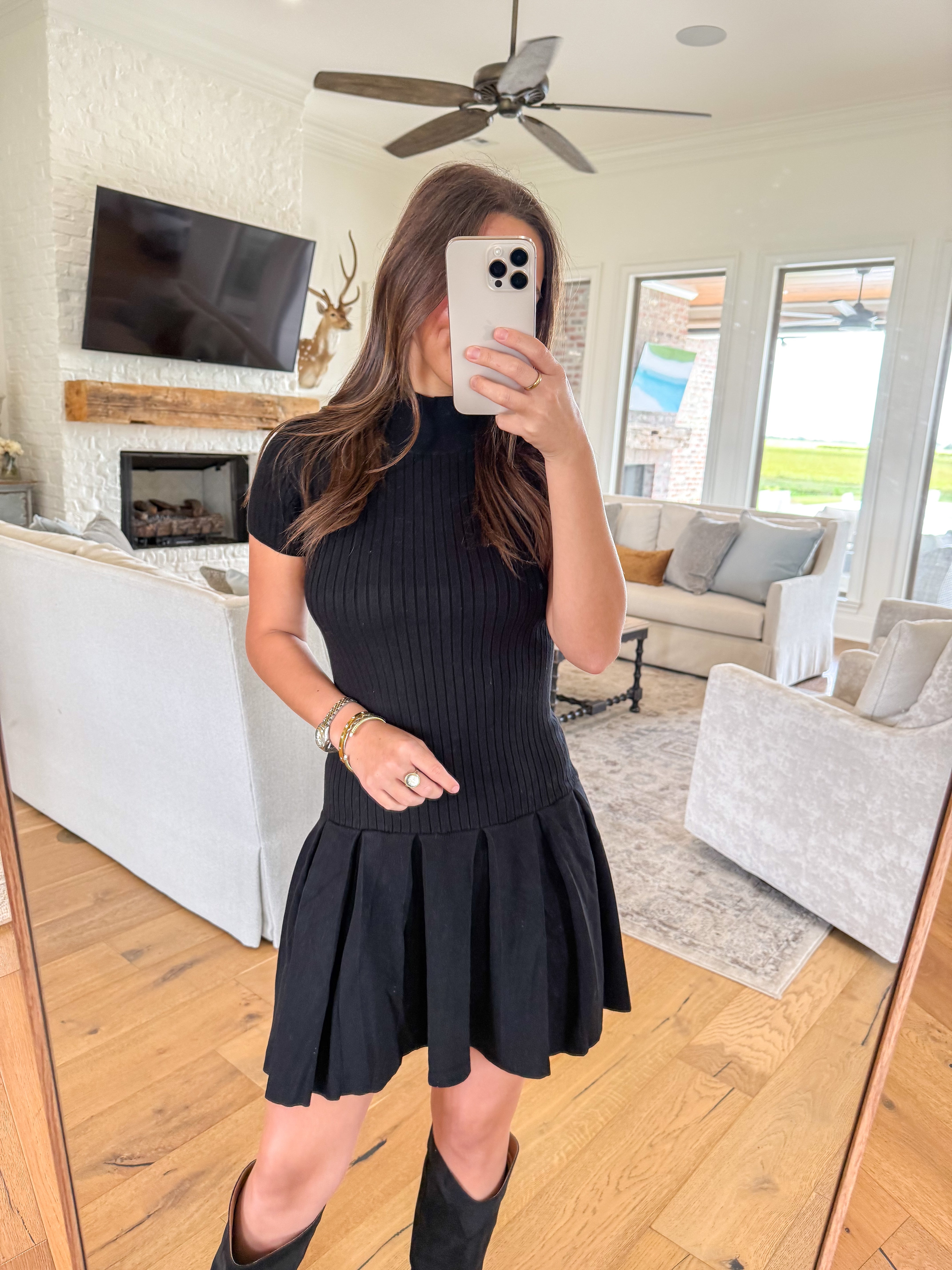 Polina Black Dress