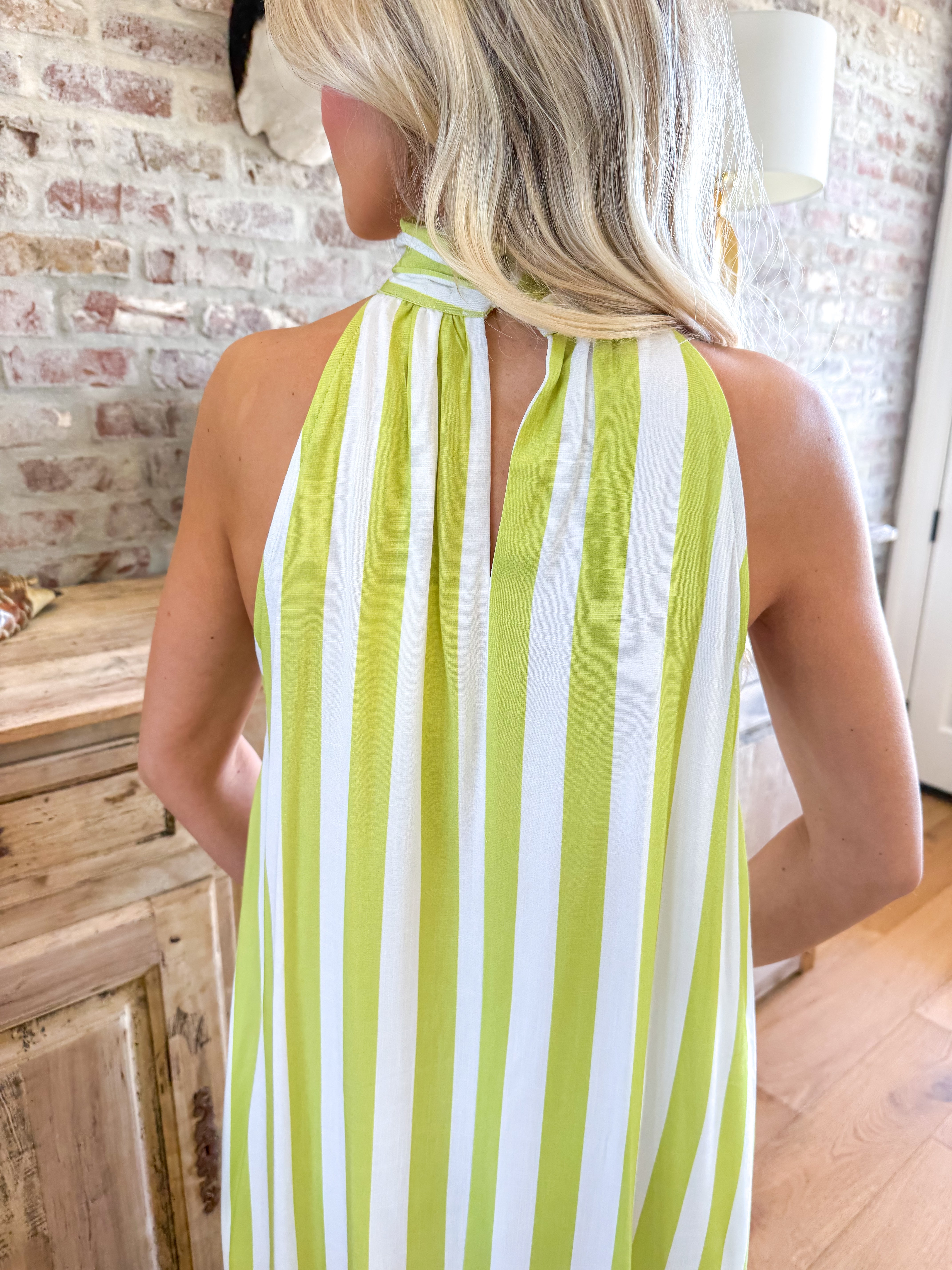 Lime Striped Maxi