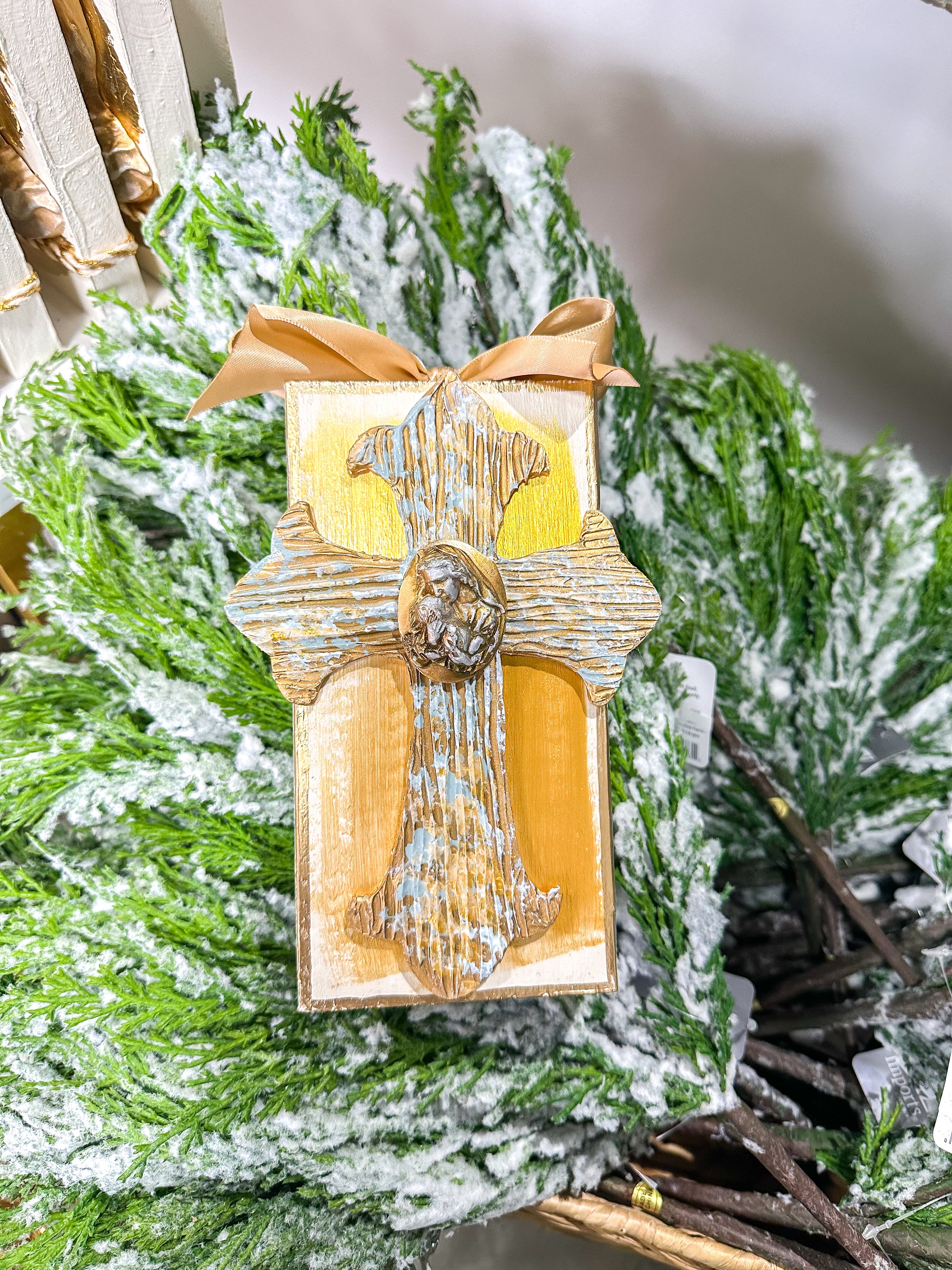 Wood Cross On Wood