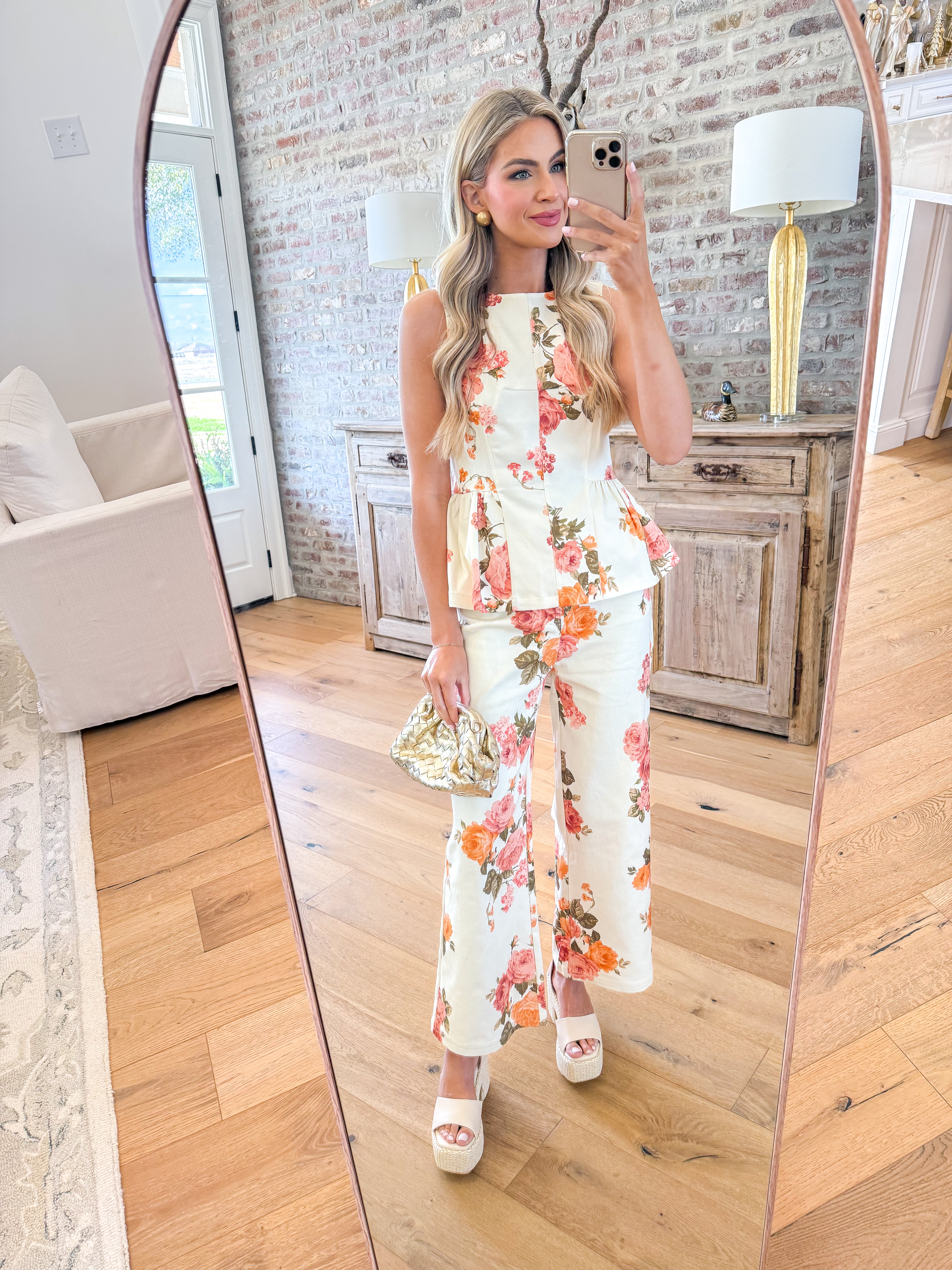 Floral Straight Fit Pants