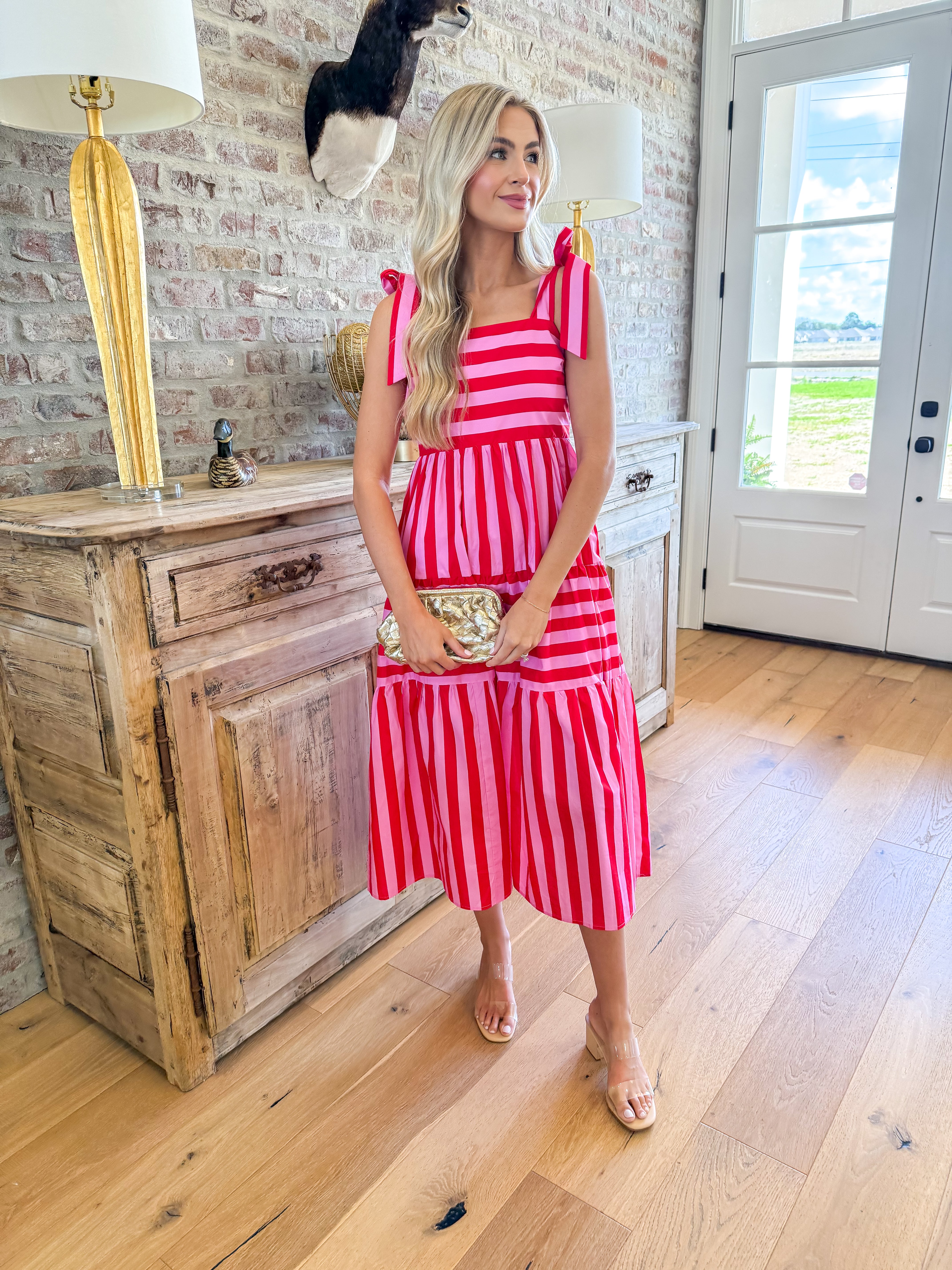 Sweetest Thing Striped Midi