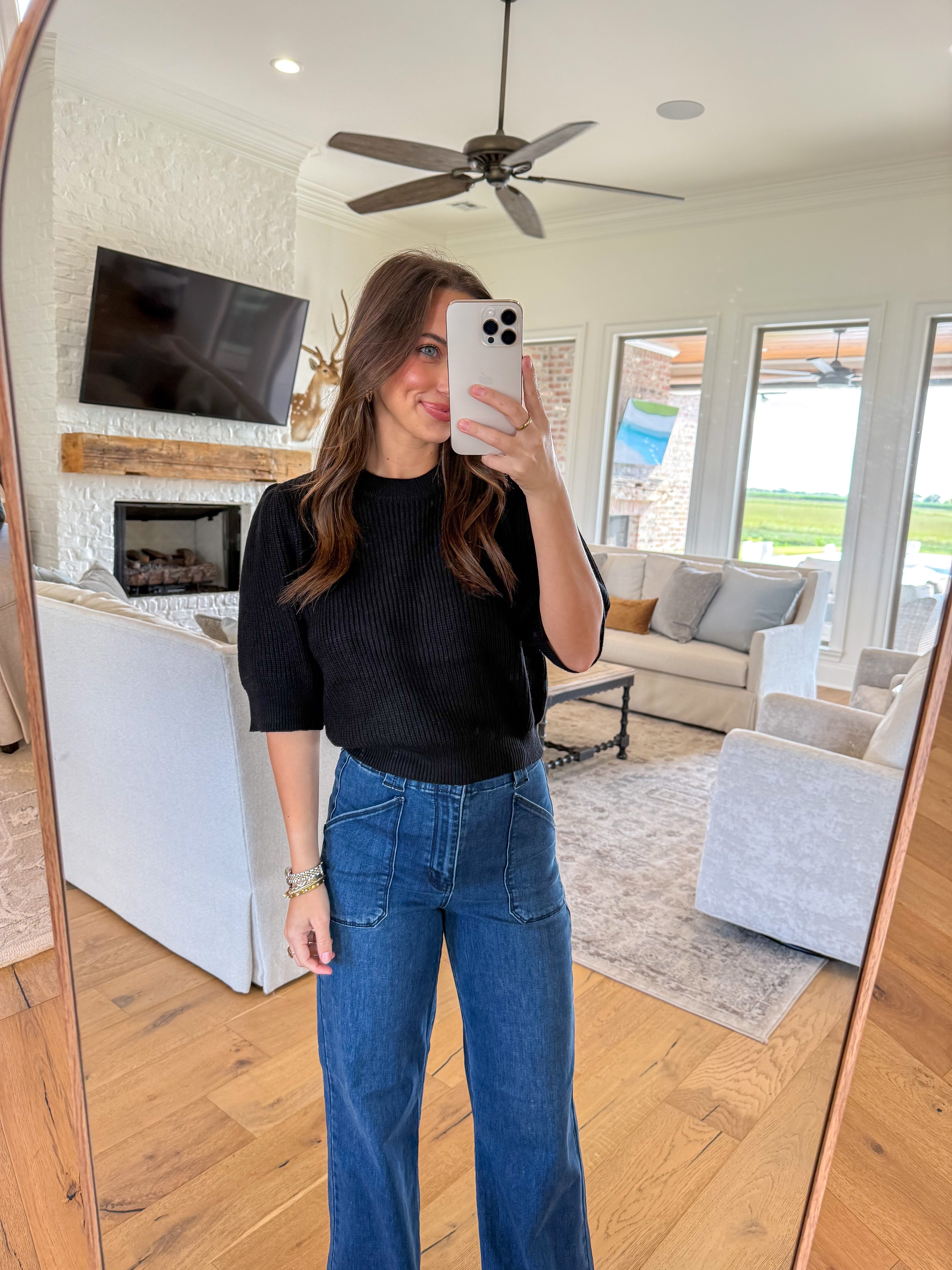 Collete Black Sweater Top