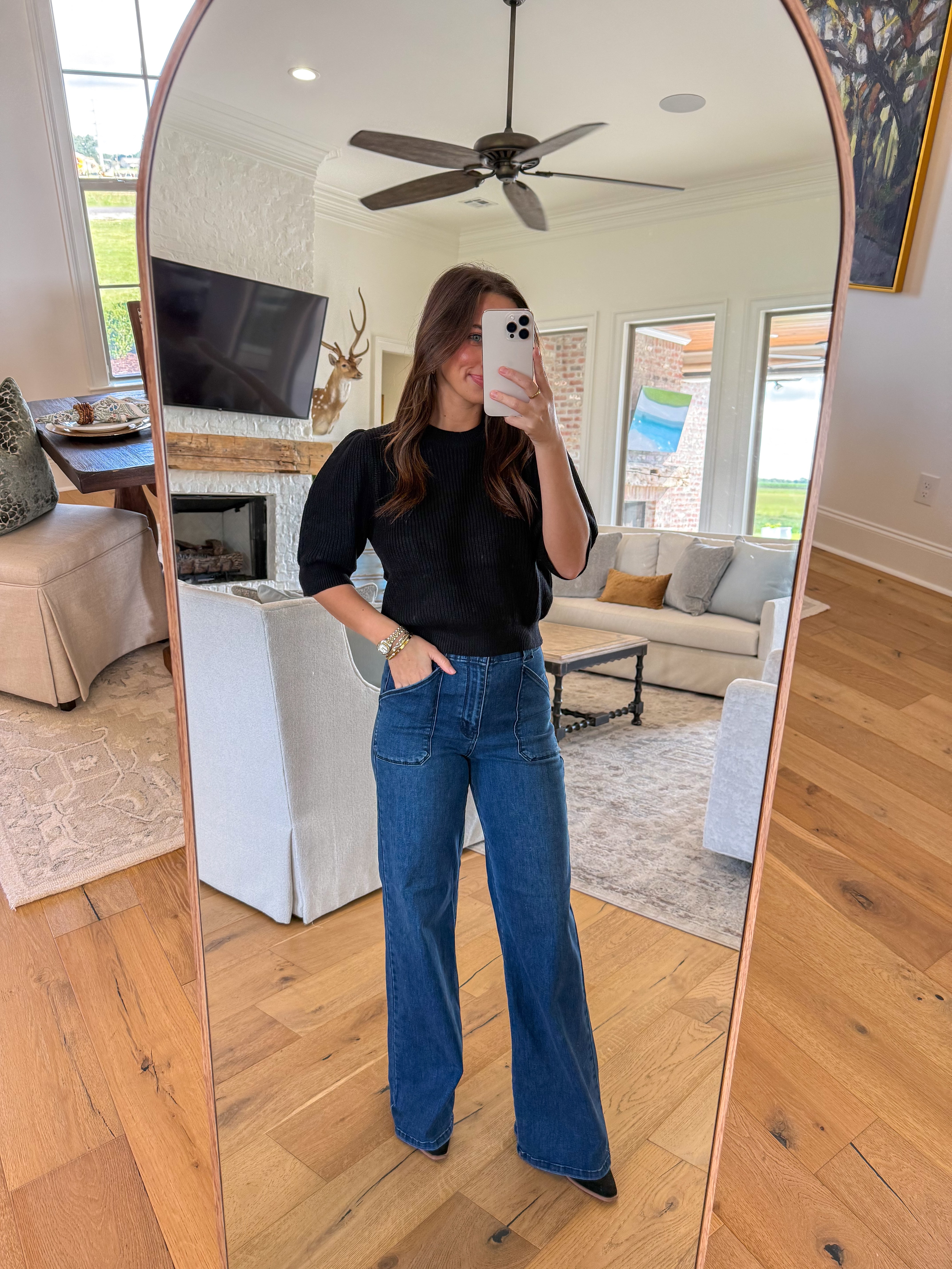 Collete Black Sweater Top