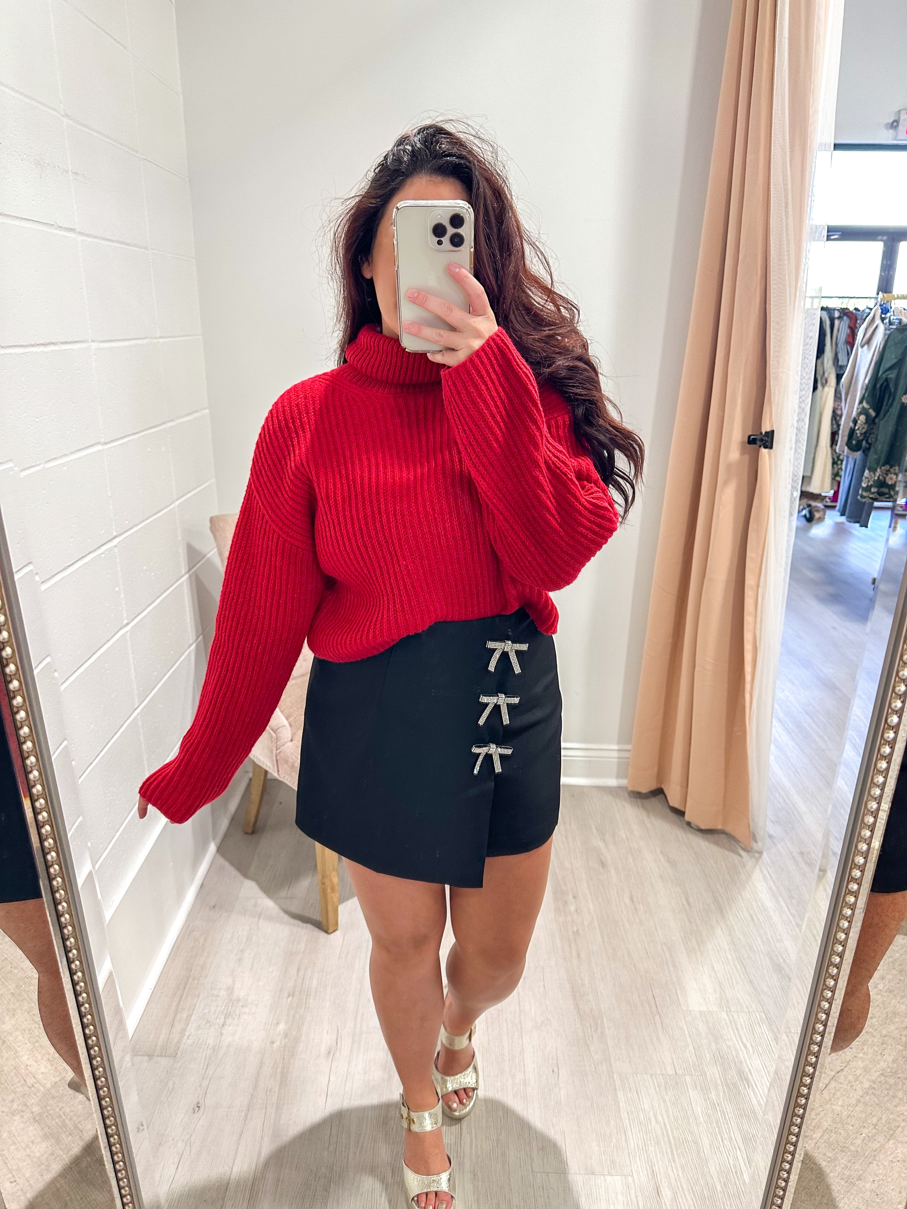 Red Turtleneck Sweater