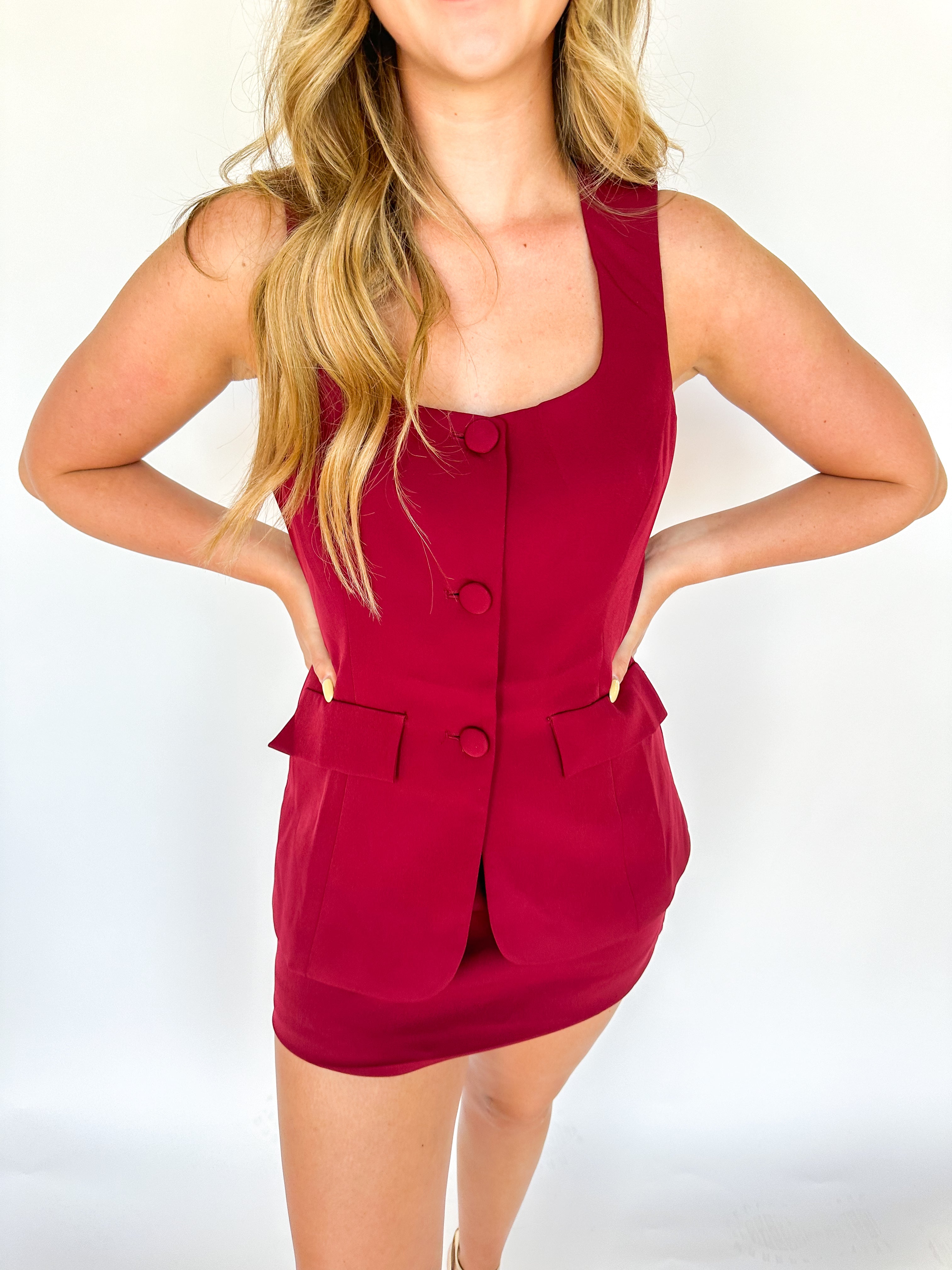 Meagan Burgundy Romper