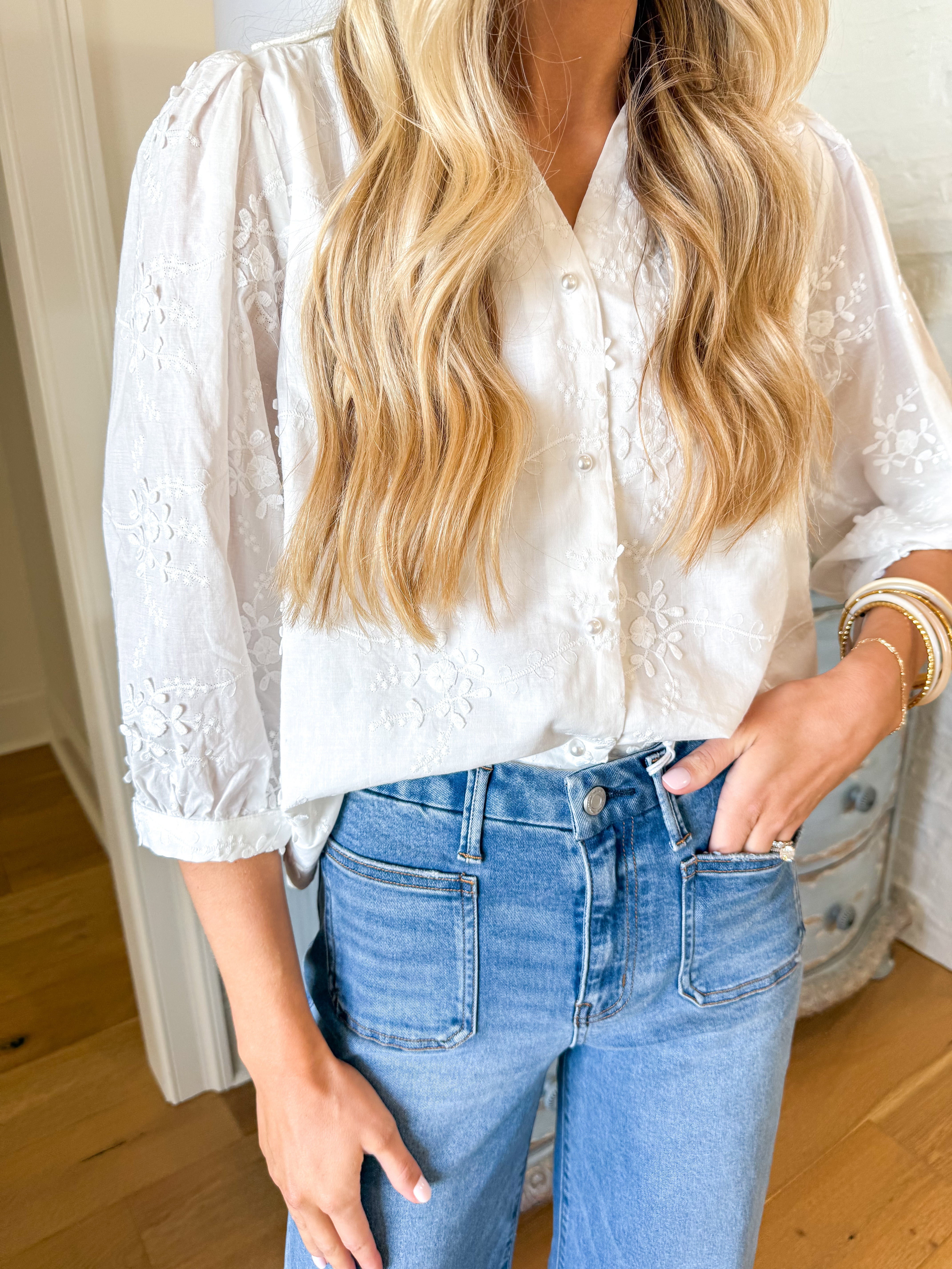 Maison Off White Lace Blouse