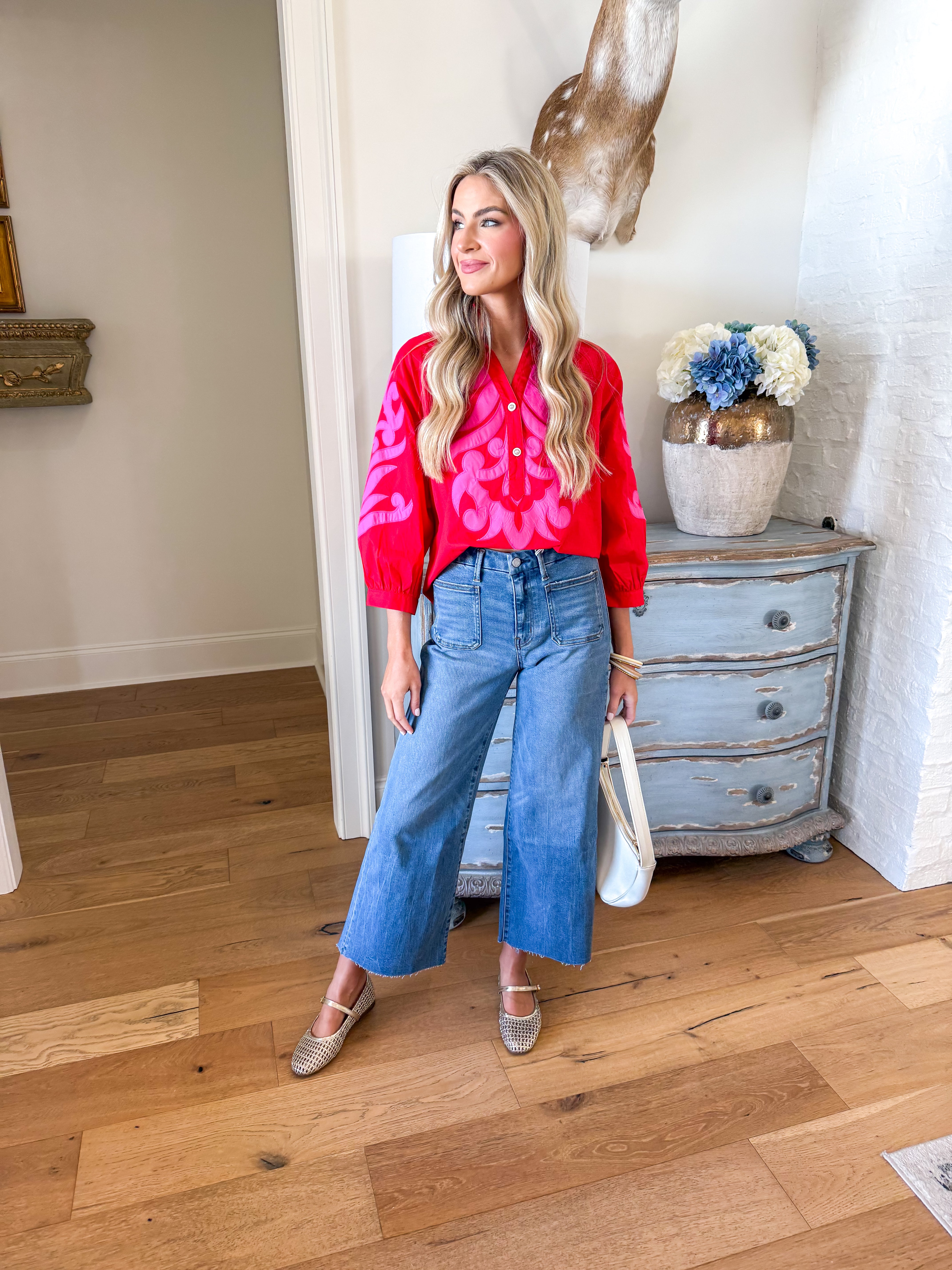 Kensington Red Blouse