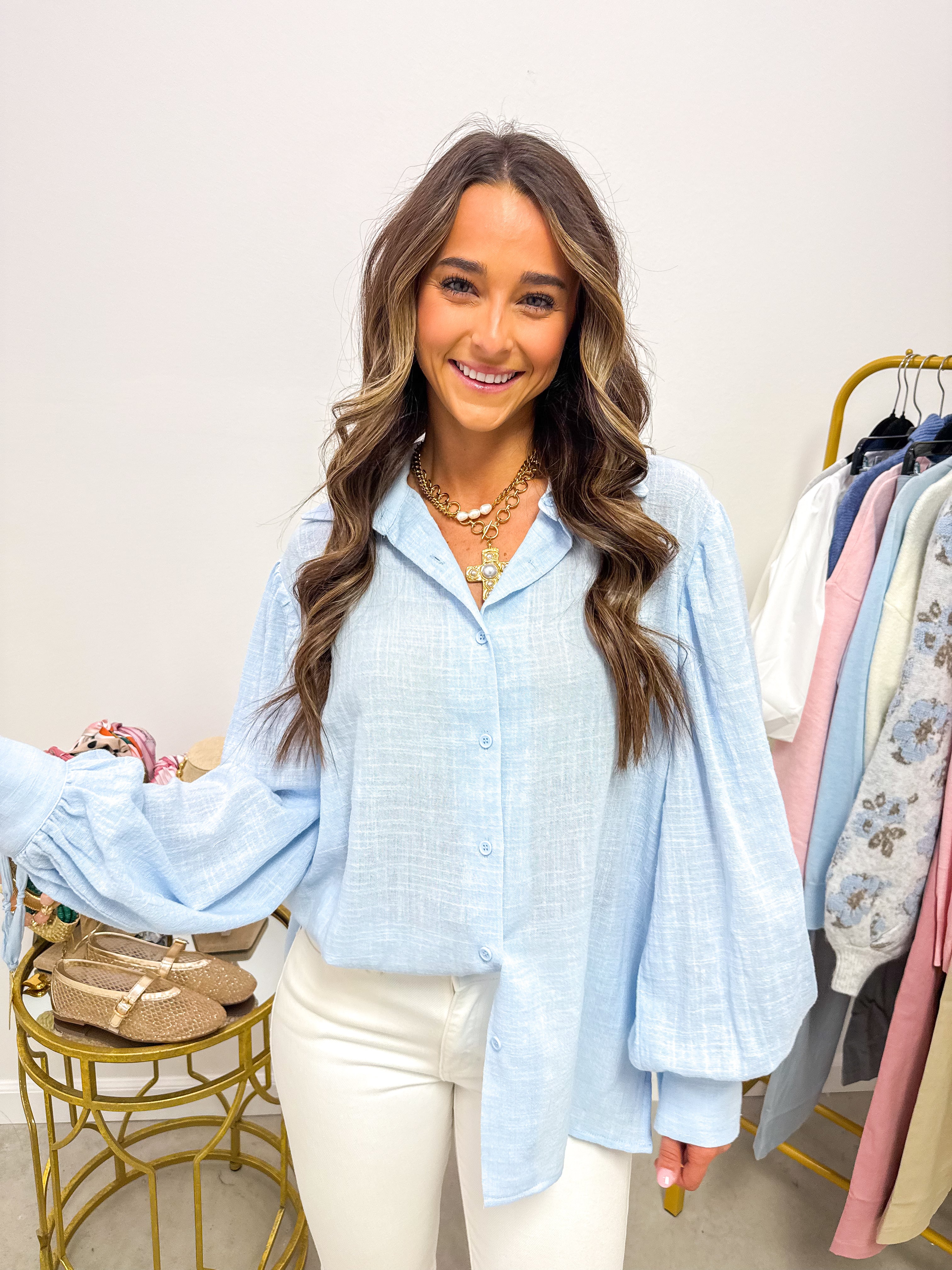 Aspen Textured Sky Blue Shirt