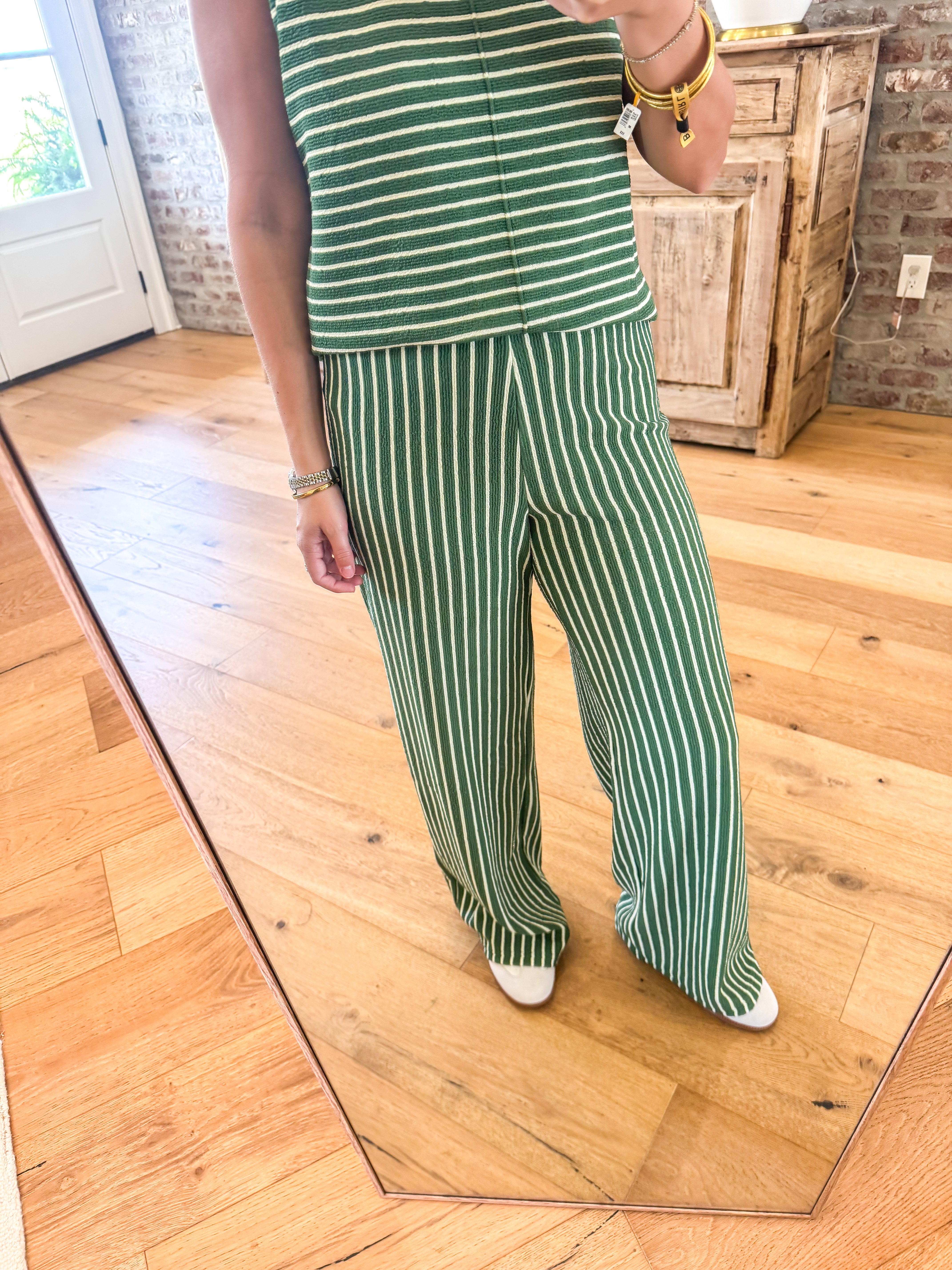 Green Isle Striped Two-Piece Set