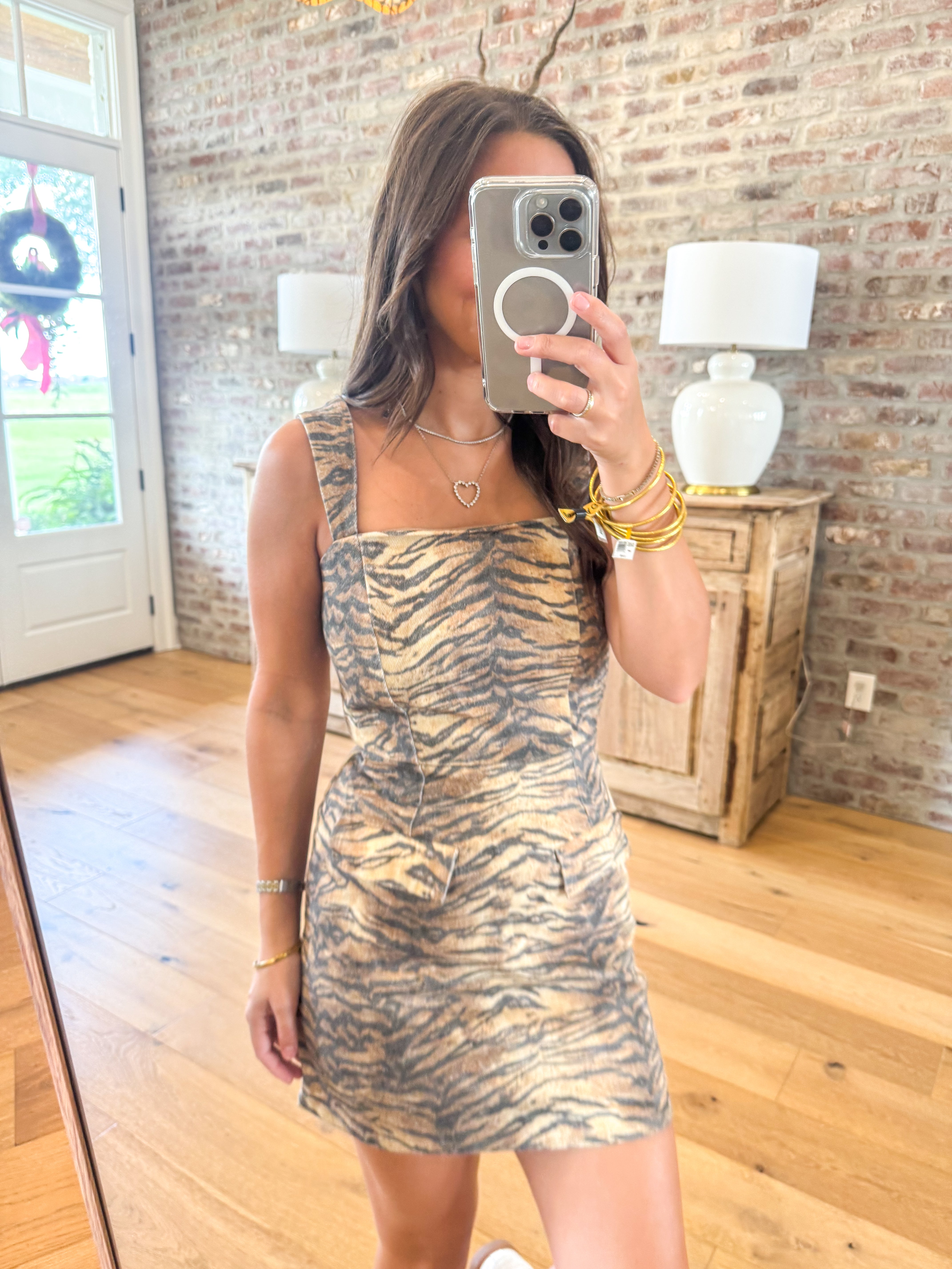 Wildside Tiger Denim Mini Dress