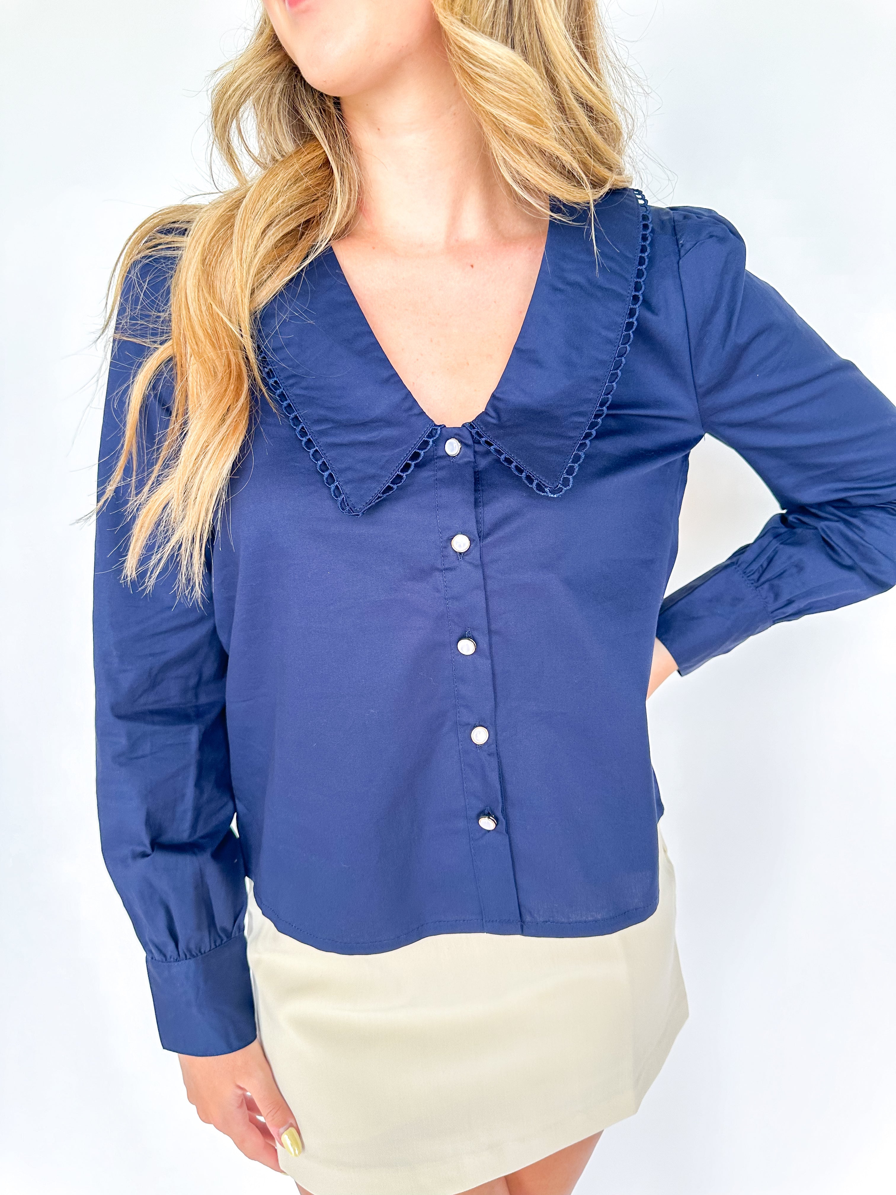 Dressed To Impress Top Navy