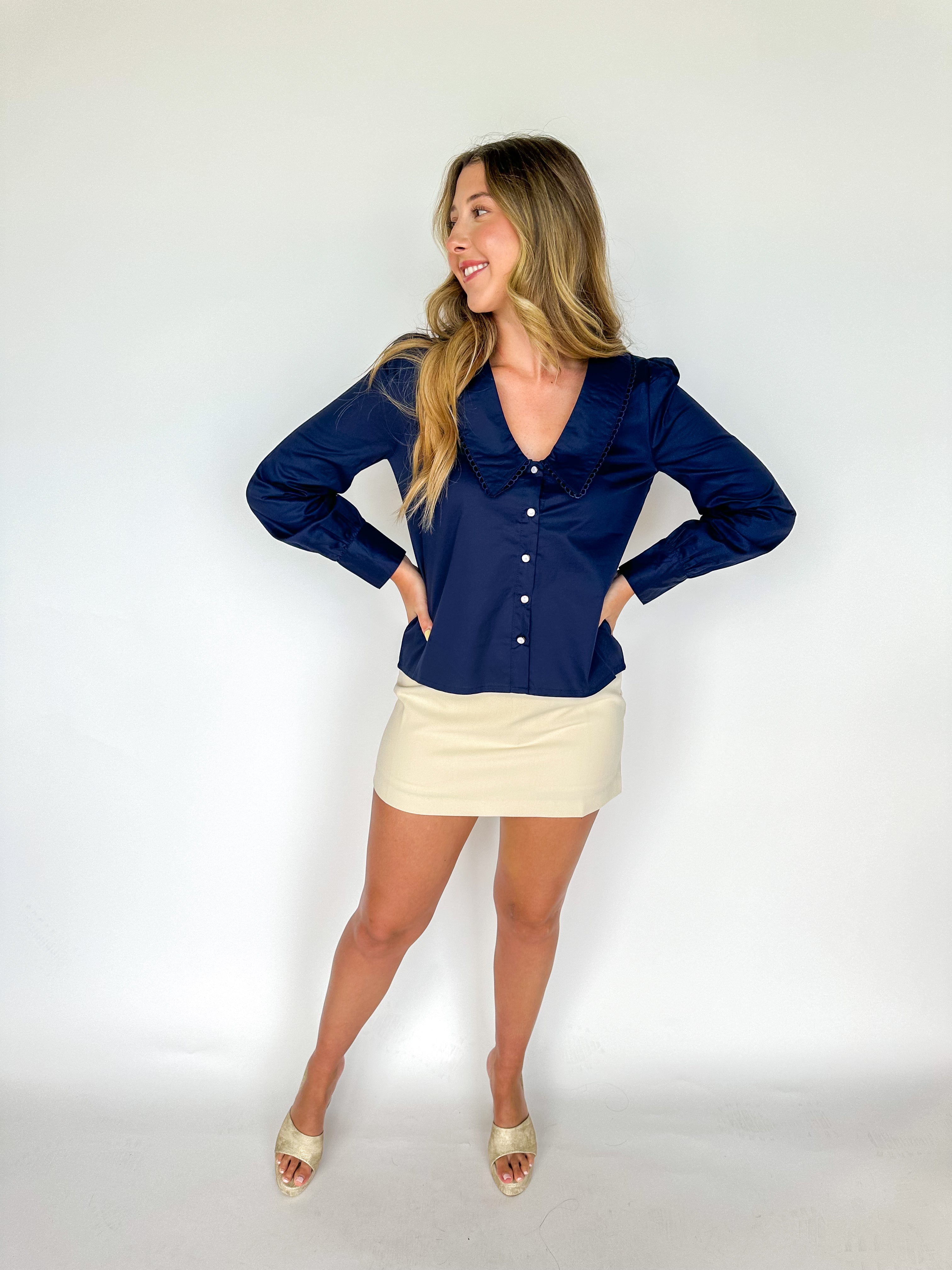 Dressed To Impress Top Navy