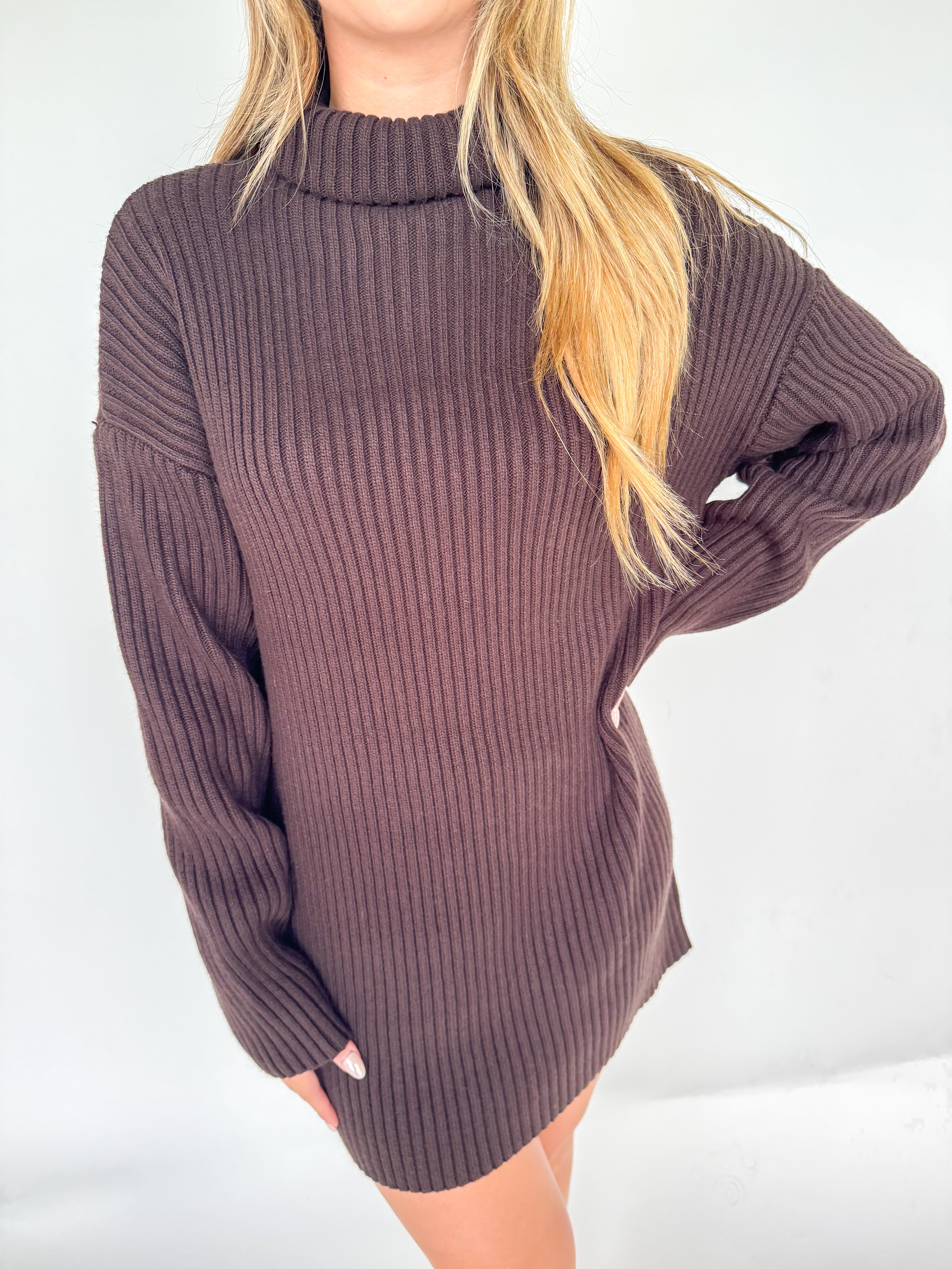 Coffee Bean Sweater Dress