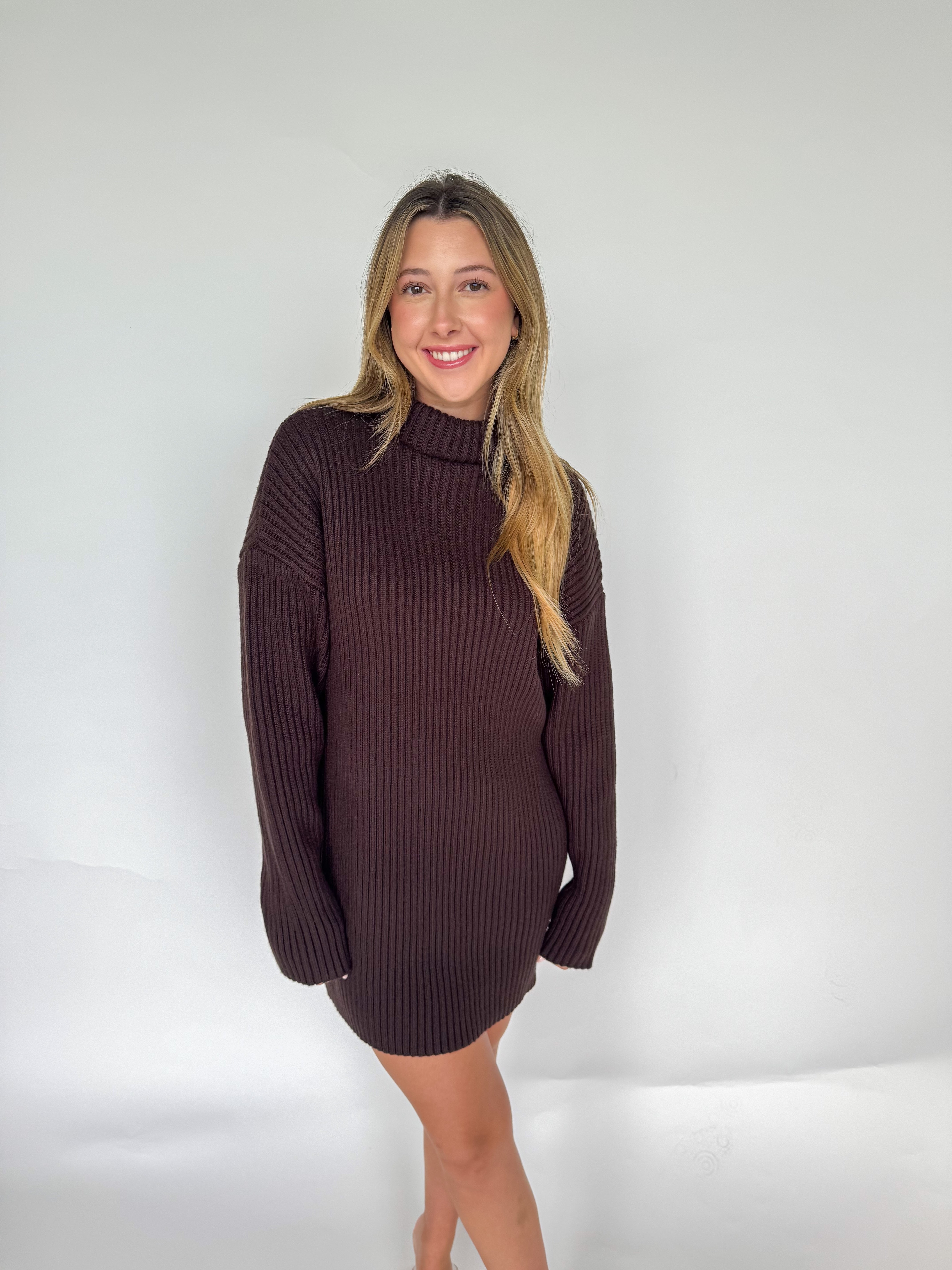 Coffee Bean Sweater Dress