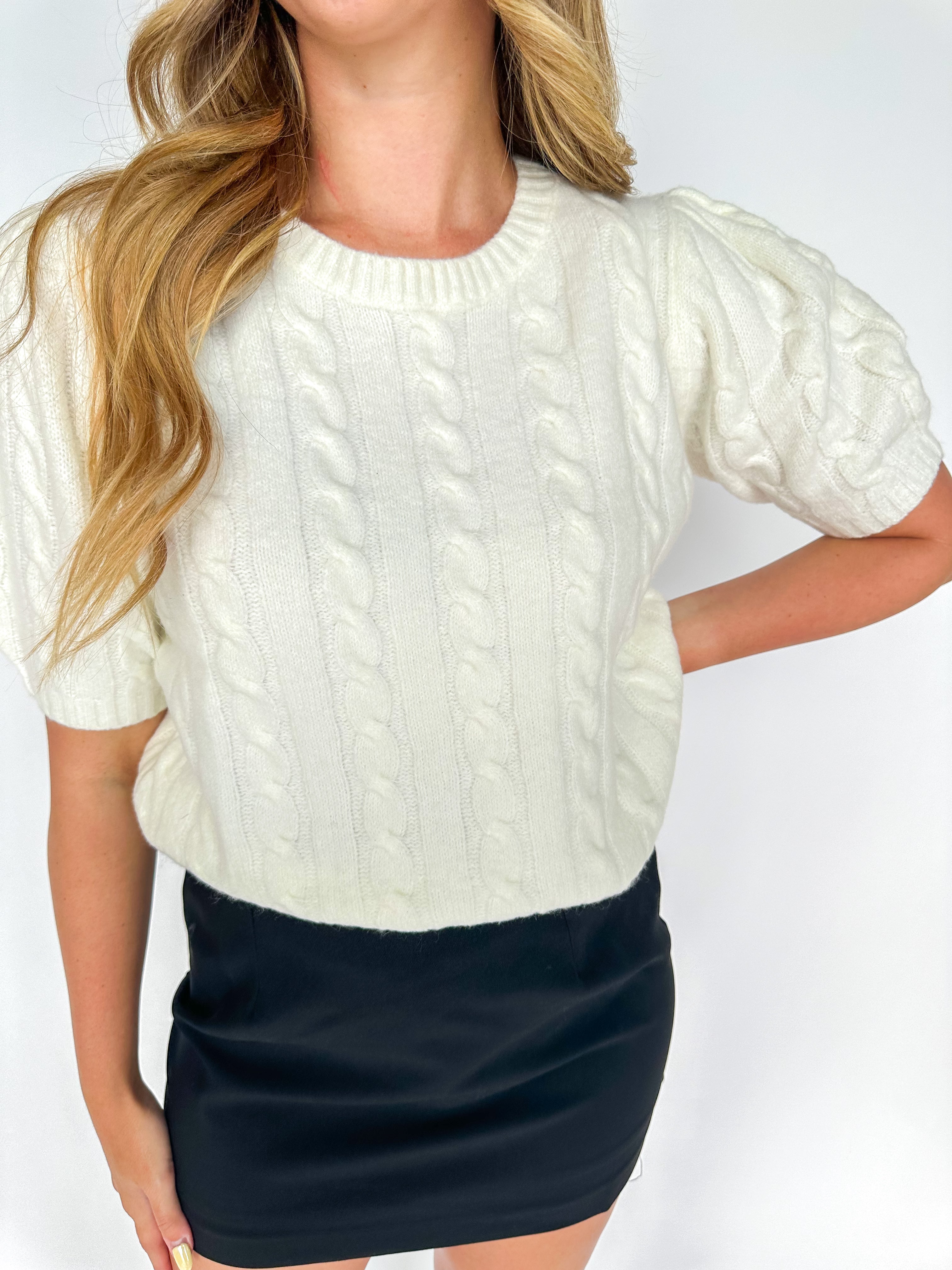 Cable Knit Sweater Top