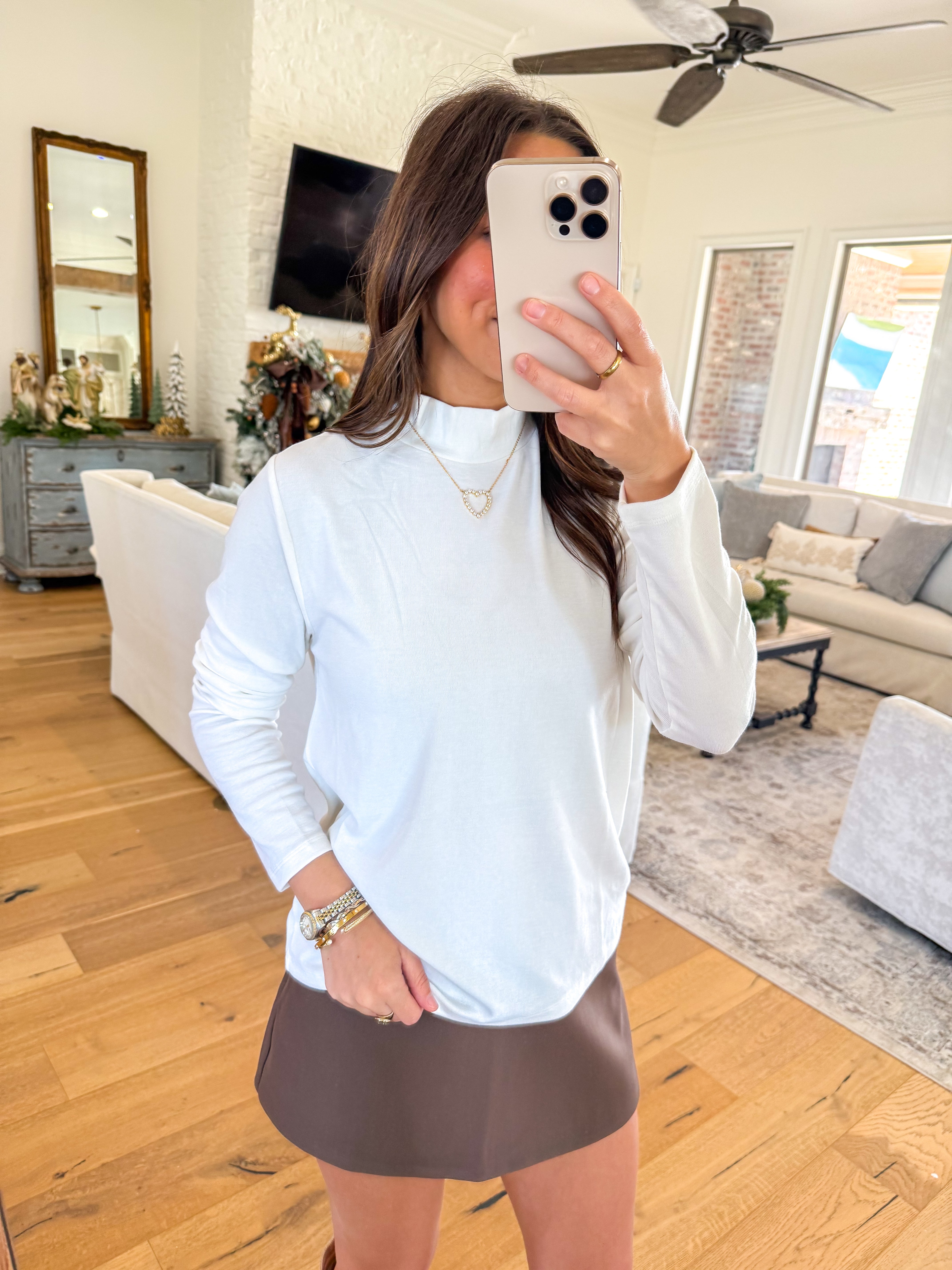 Simple White Turtleneck