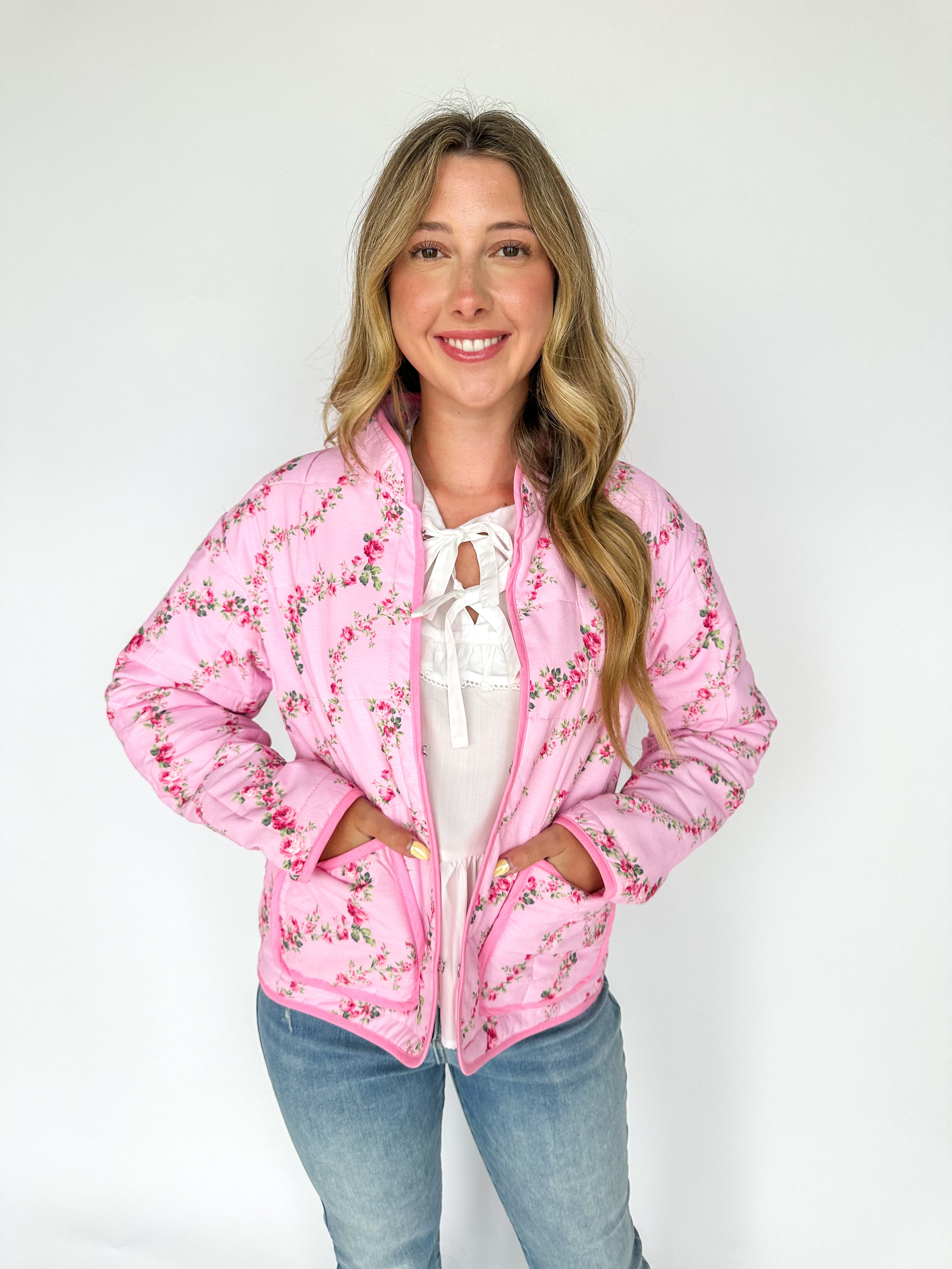 Pink Floral Shack Jacket