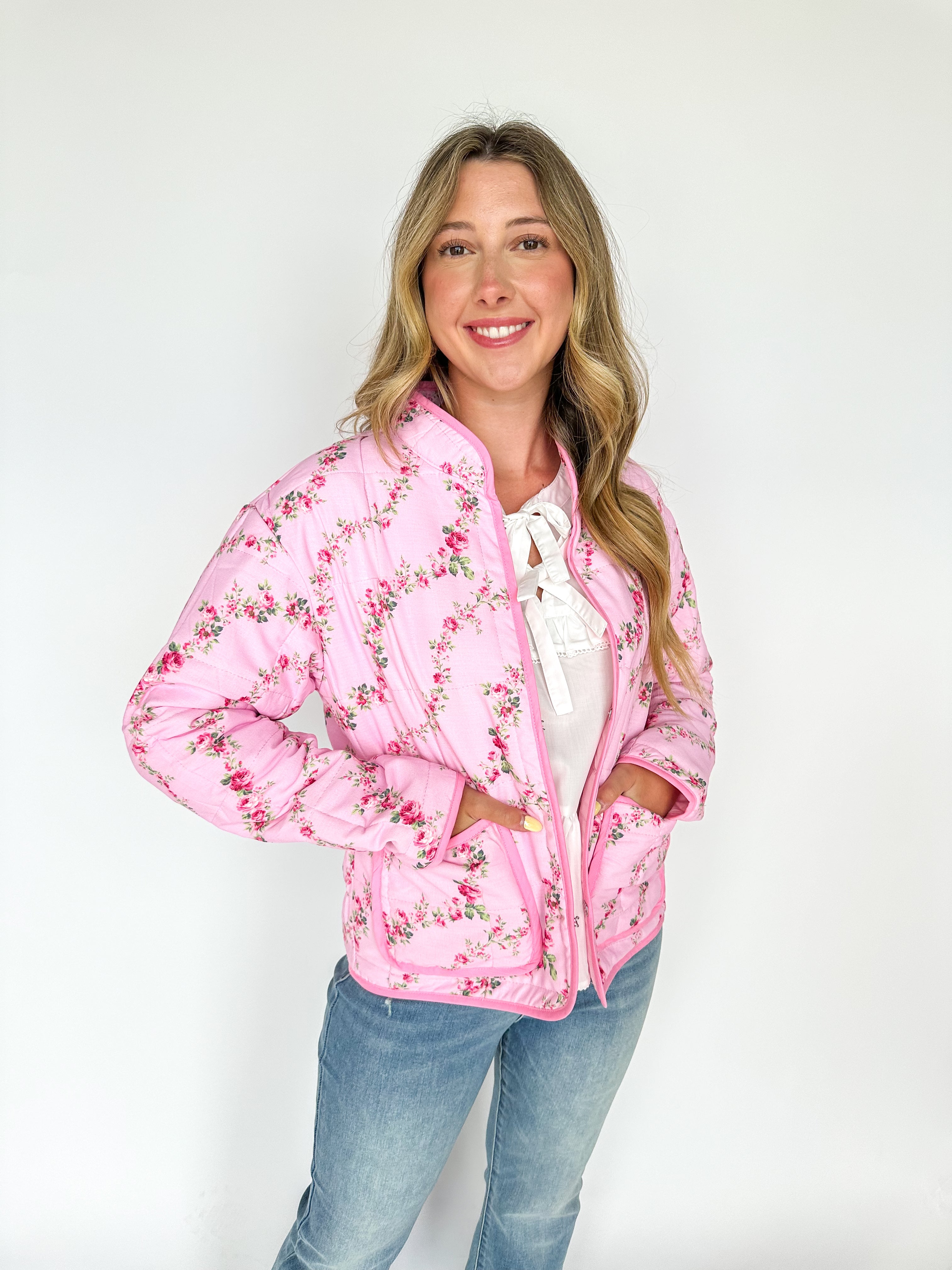 Pink Floral Shack Jacket