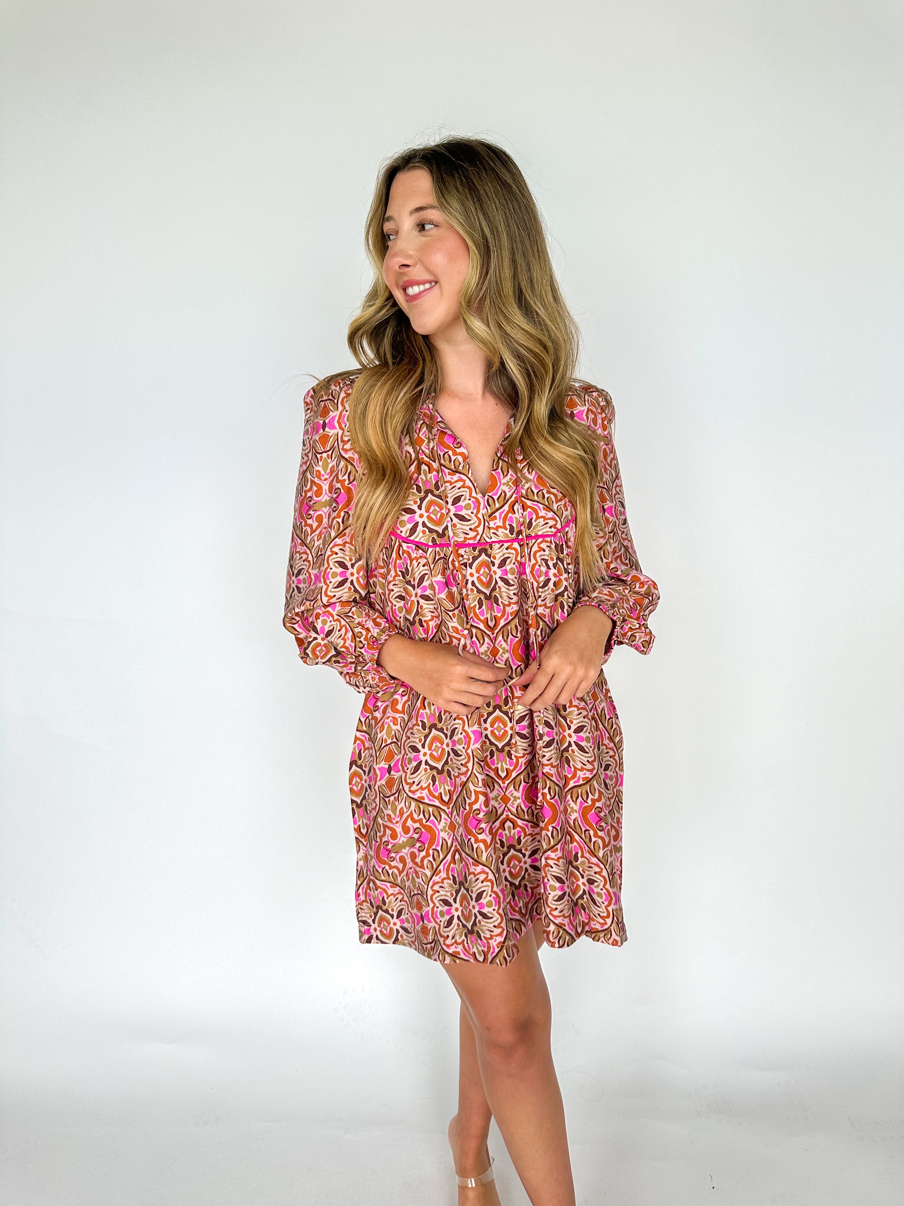 Joy Floral Fuschia Dress