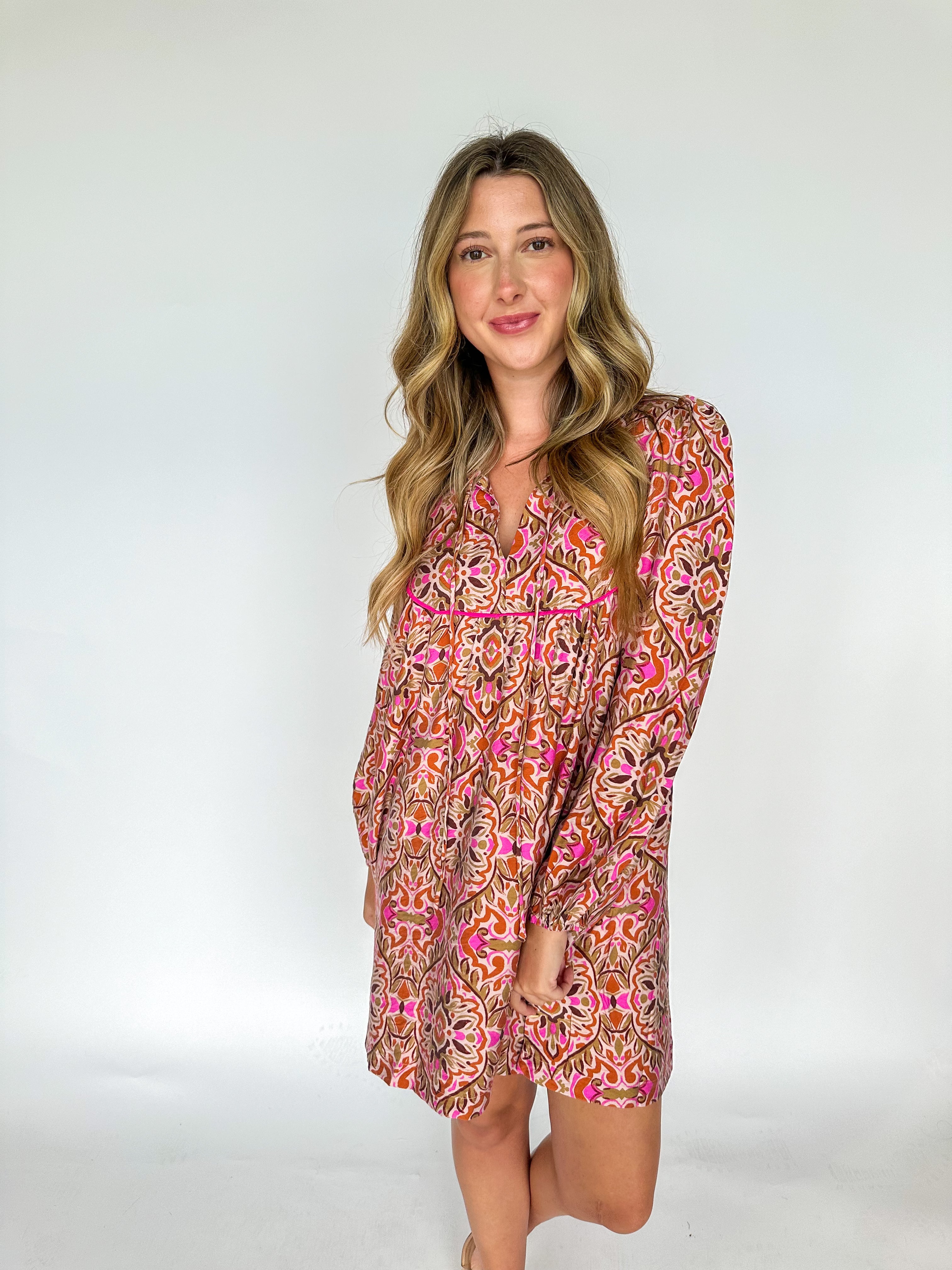 Joy Floral Fuschia Dress