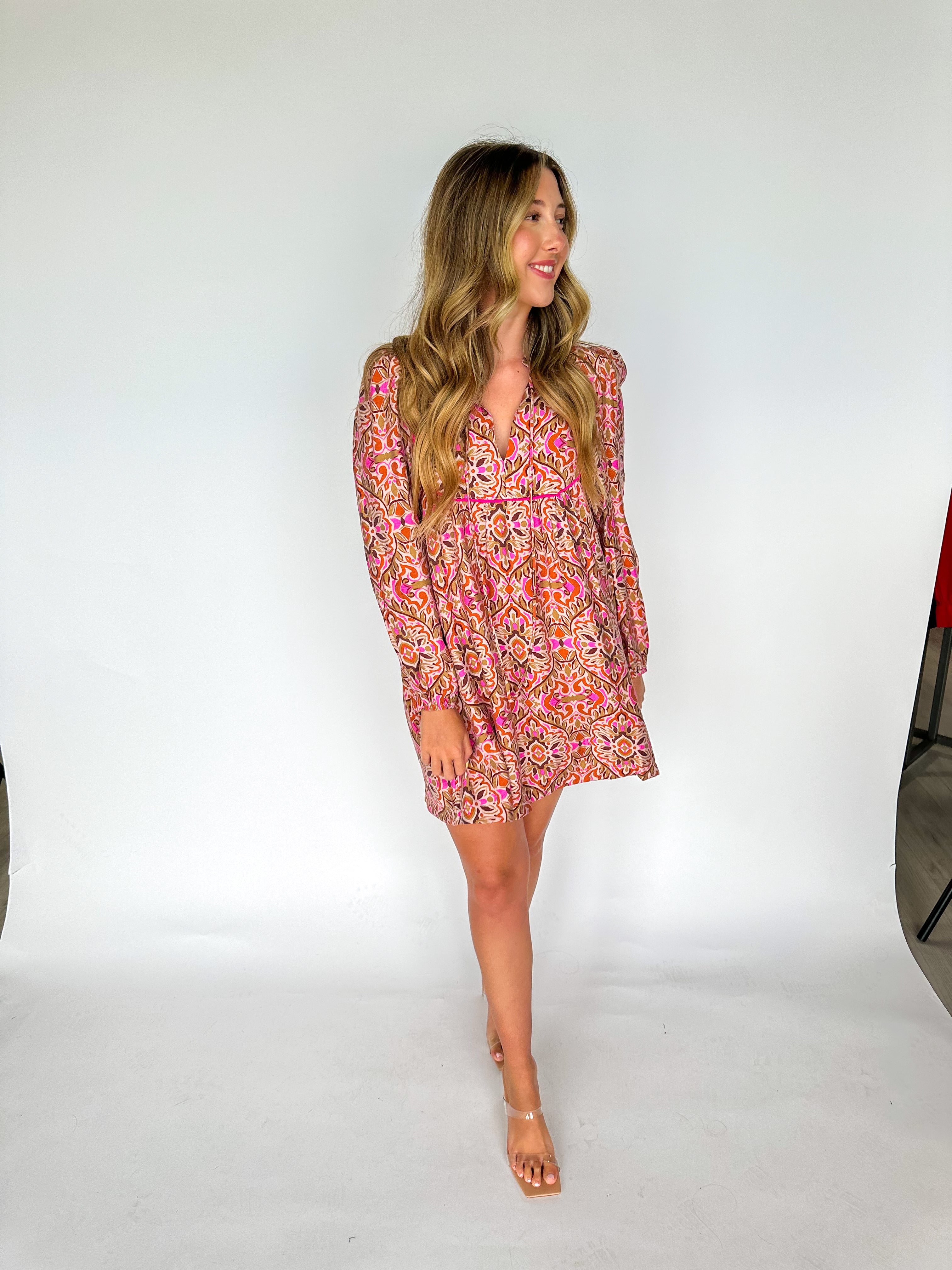 Joy Floral Fuschia Dress